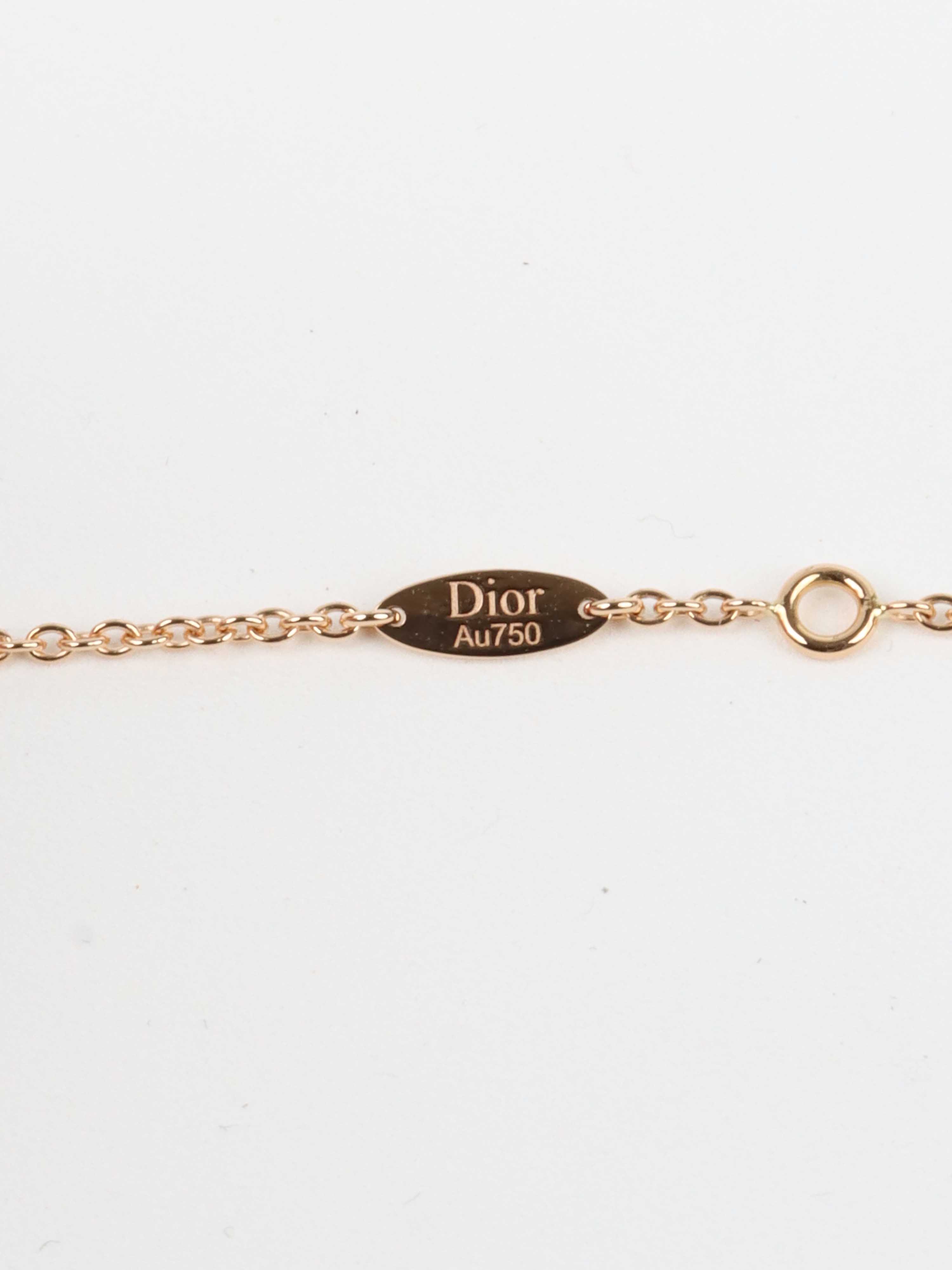 Dior Rose Gold Necklace with Star Motif.