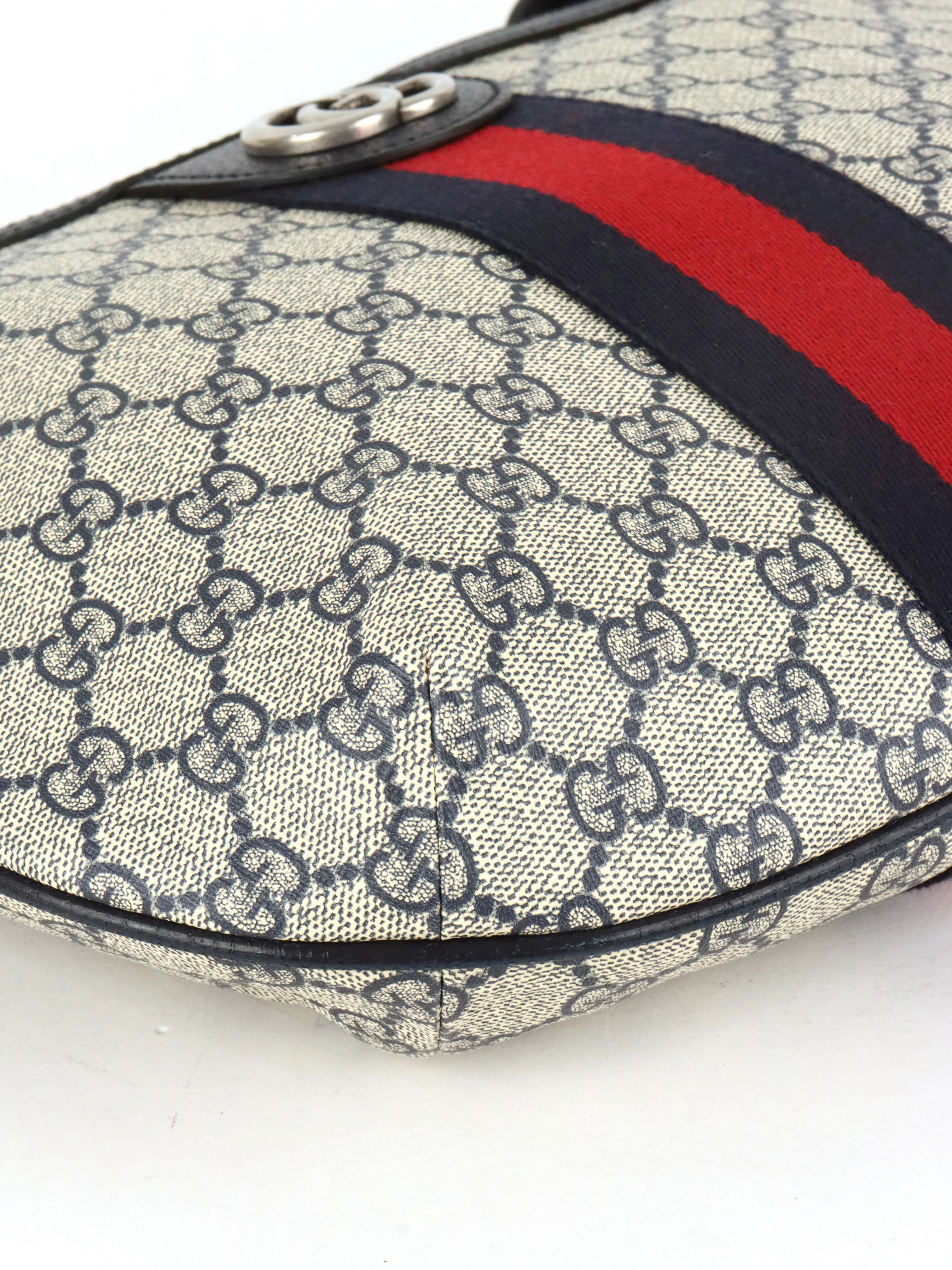 Gucci Small Navy/Ebony Half Moon Ophidia Hobo Crossbody Bag