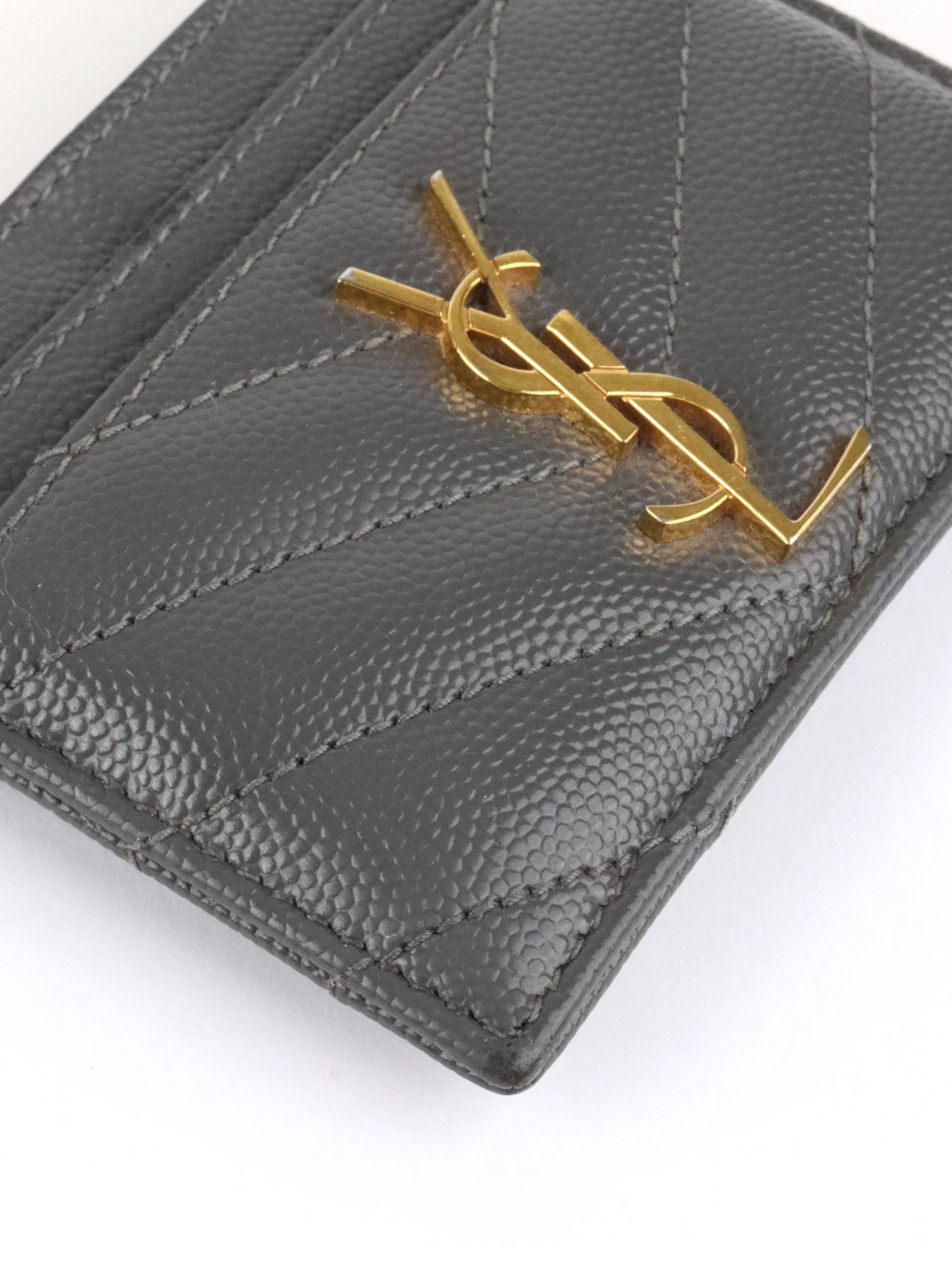 Saint Laurent  Grey Cassandre Card Holder