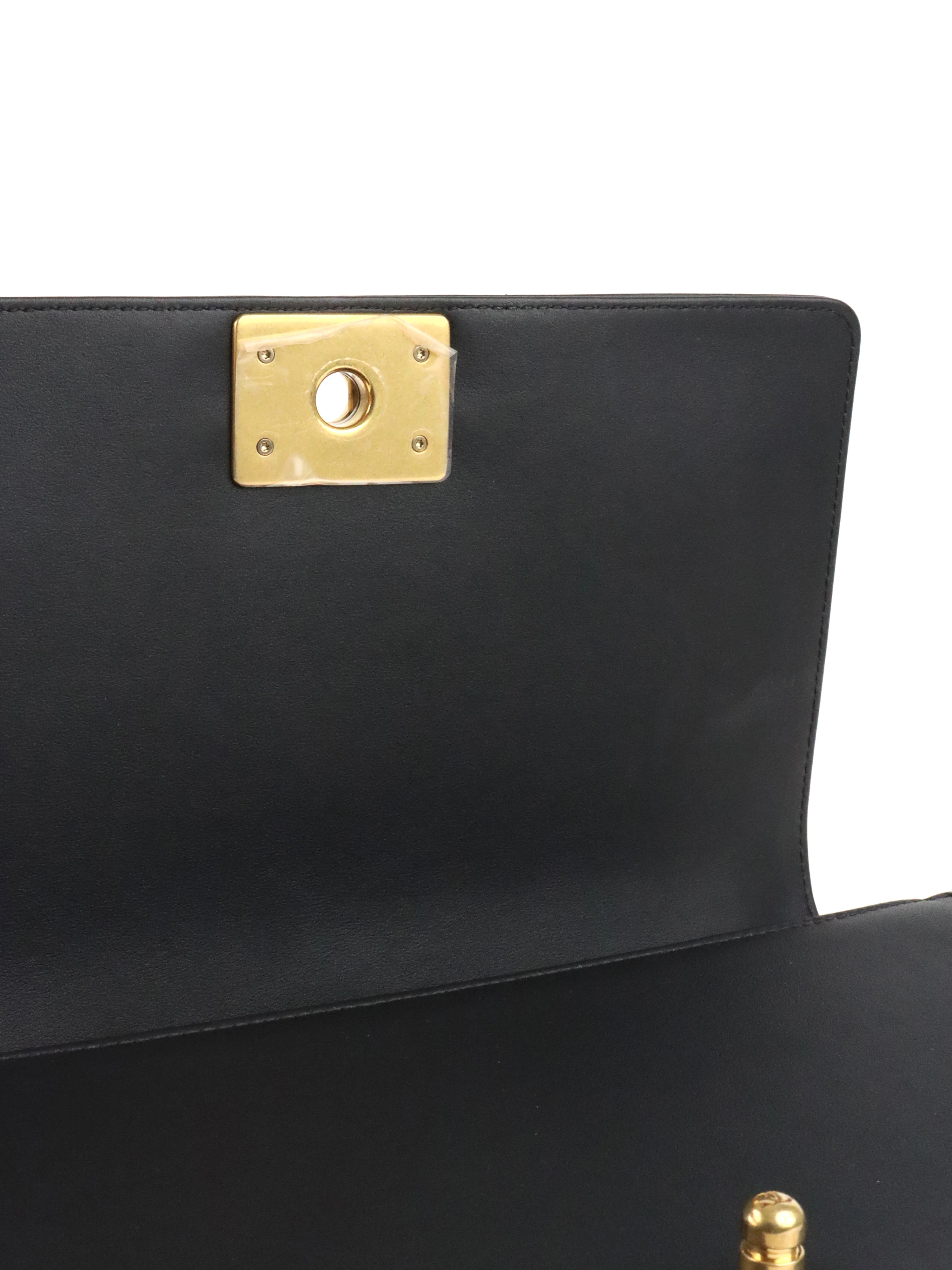 Chanel Black Matte Lambskin Medium Boy Bag GHW