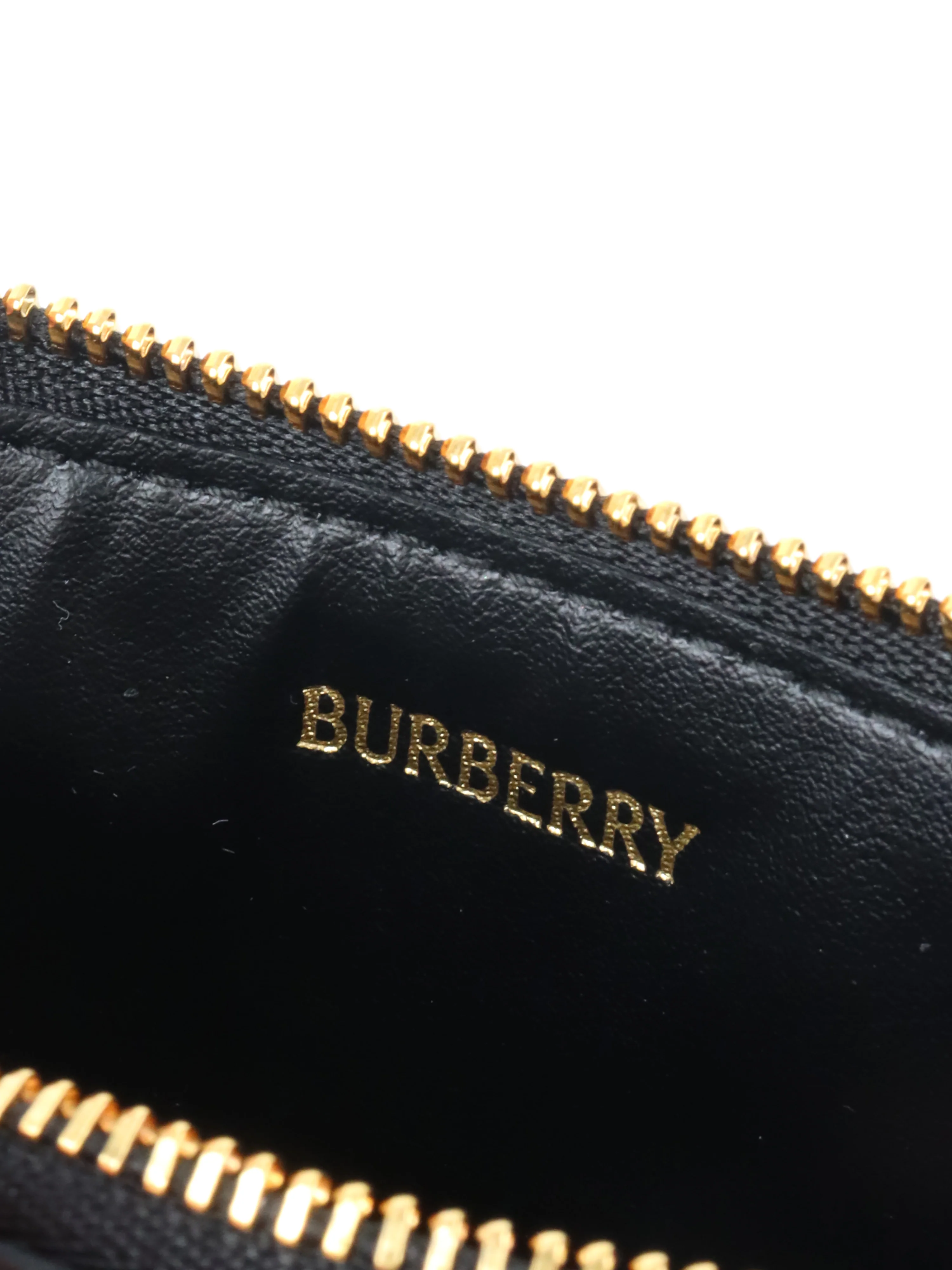 Burberry Black Check Somerset Card Case.