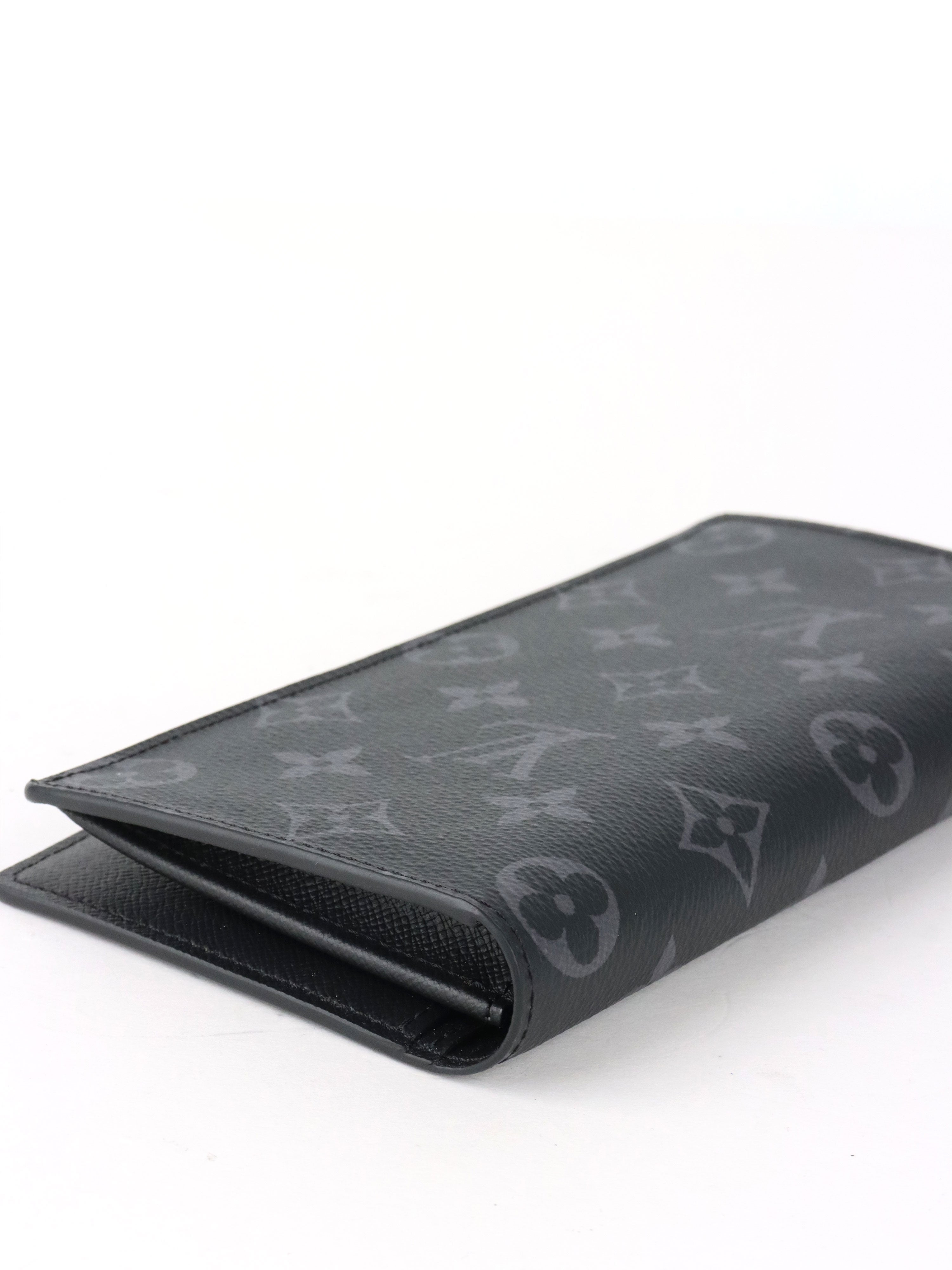 Louis Vuitton Black Monogram Eclipse Brazza Wallet