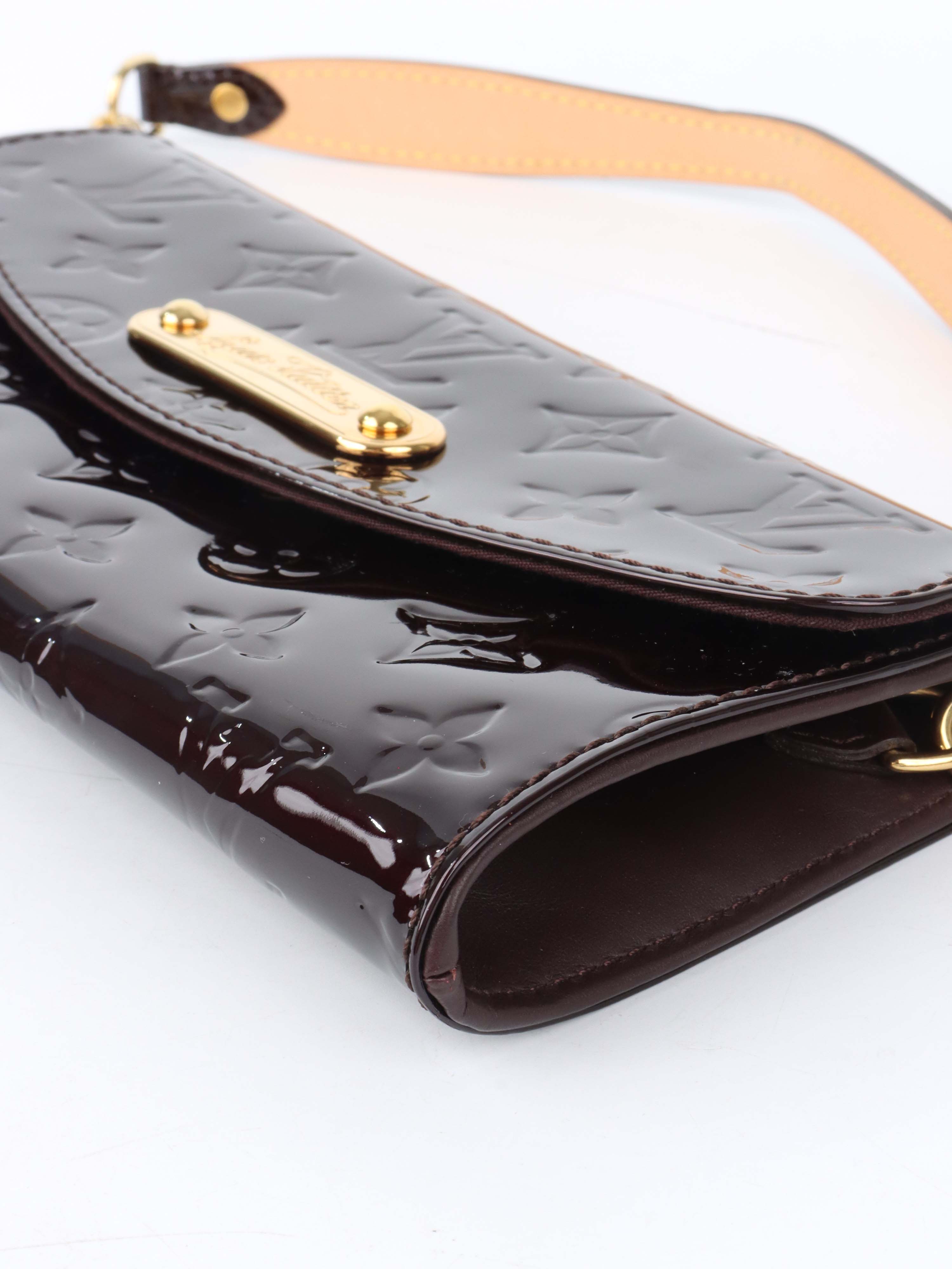 Louis Vuitton Amarante  Monogram Vernis Sunset Boulevard Shoulder Bag.