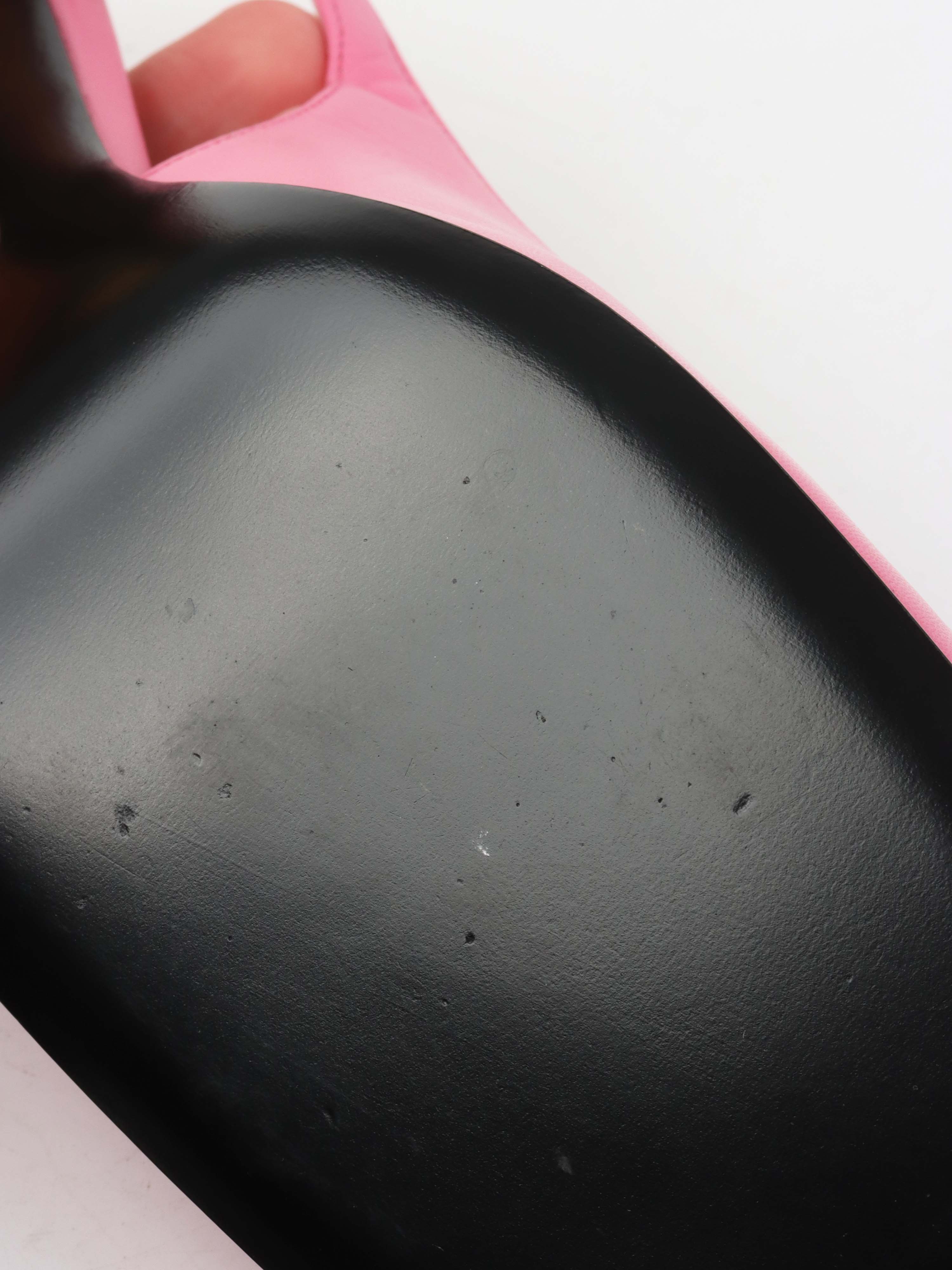 Gucci Pink Horsebit Slingback Pumps.