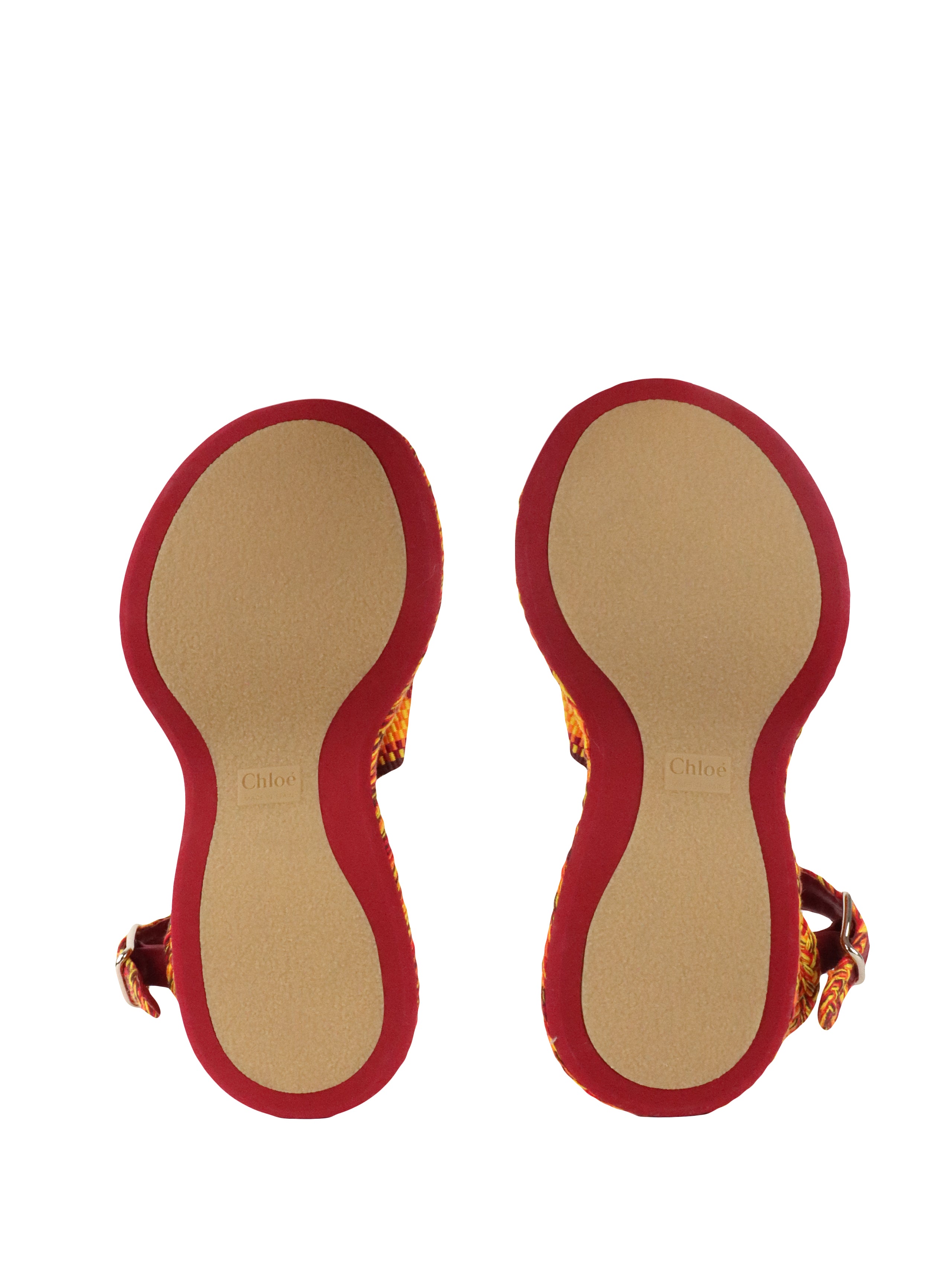 Chloé Womens Meril Woven Platform Sandals EU40