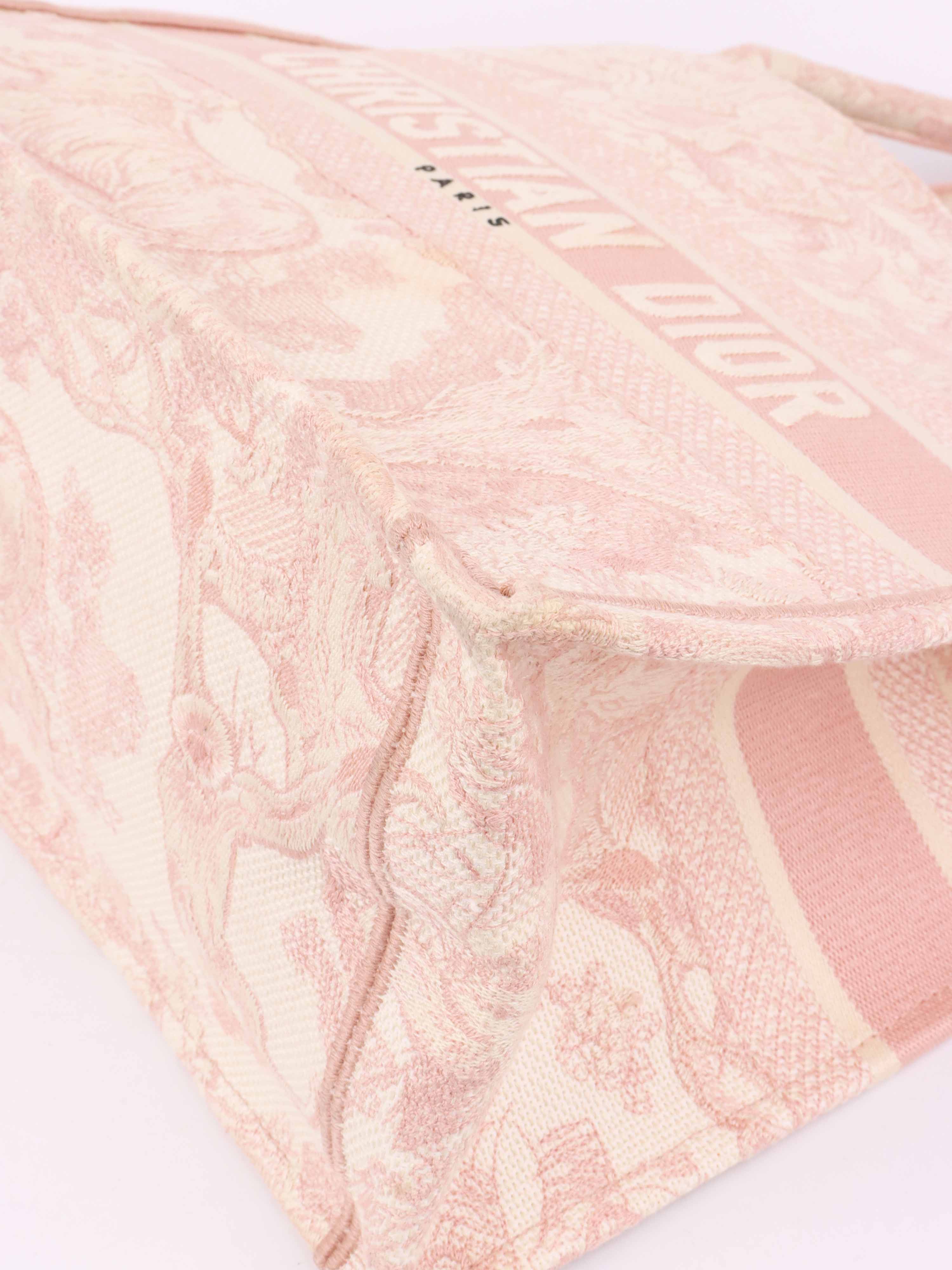 Dior Pink 
Cream Medium Book Tote.