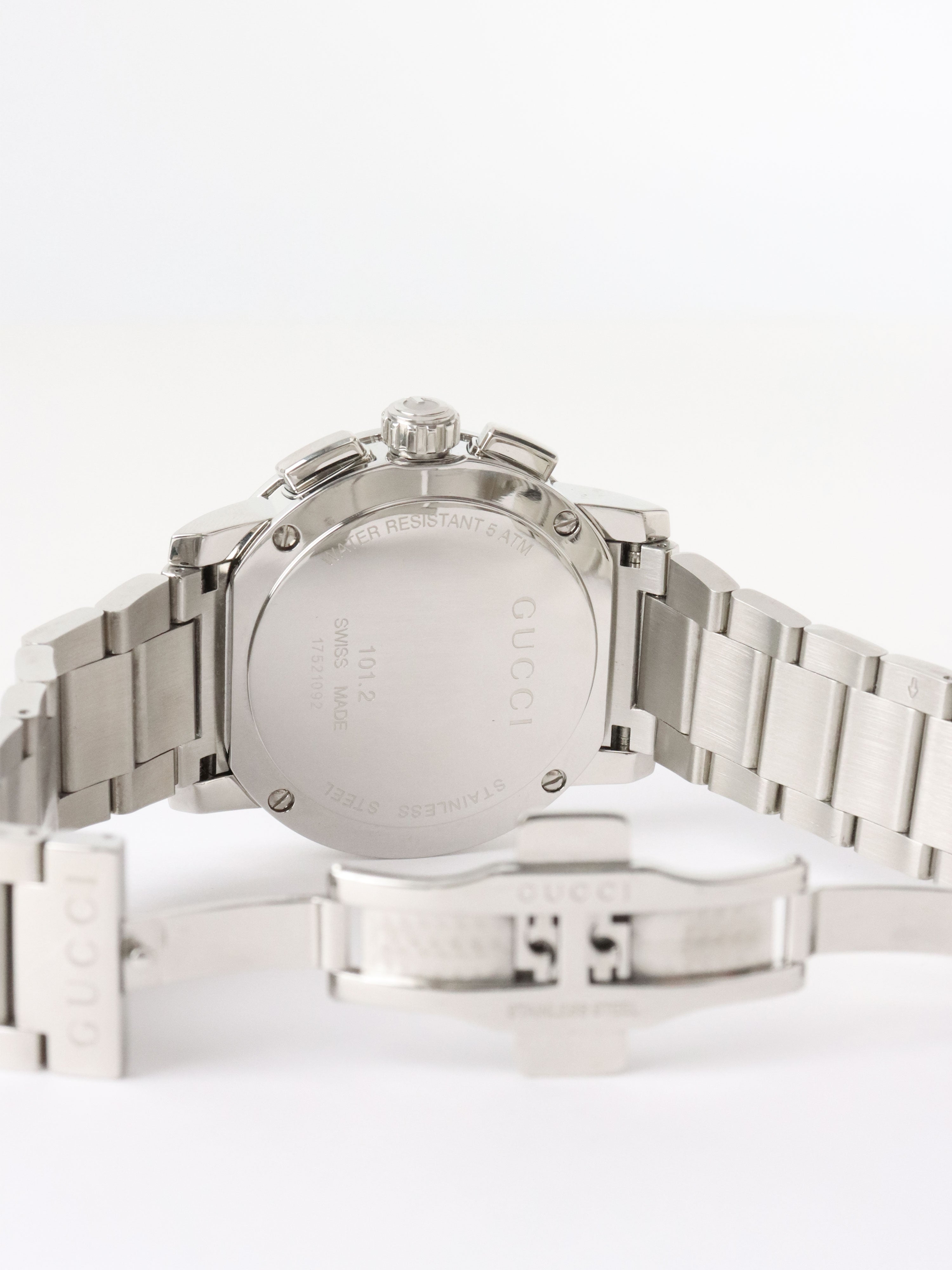 Gucci Black Dial G-Chrono Steel Watch 44mm