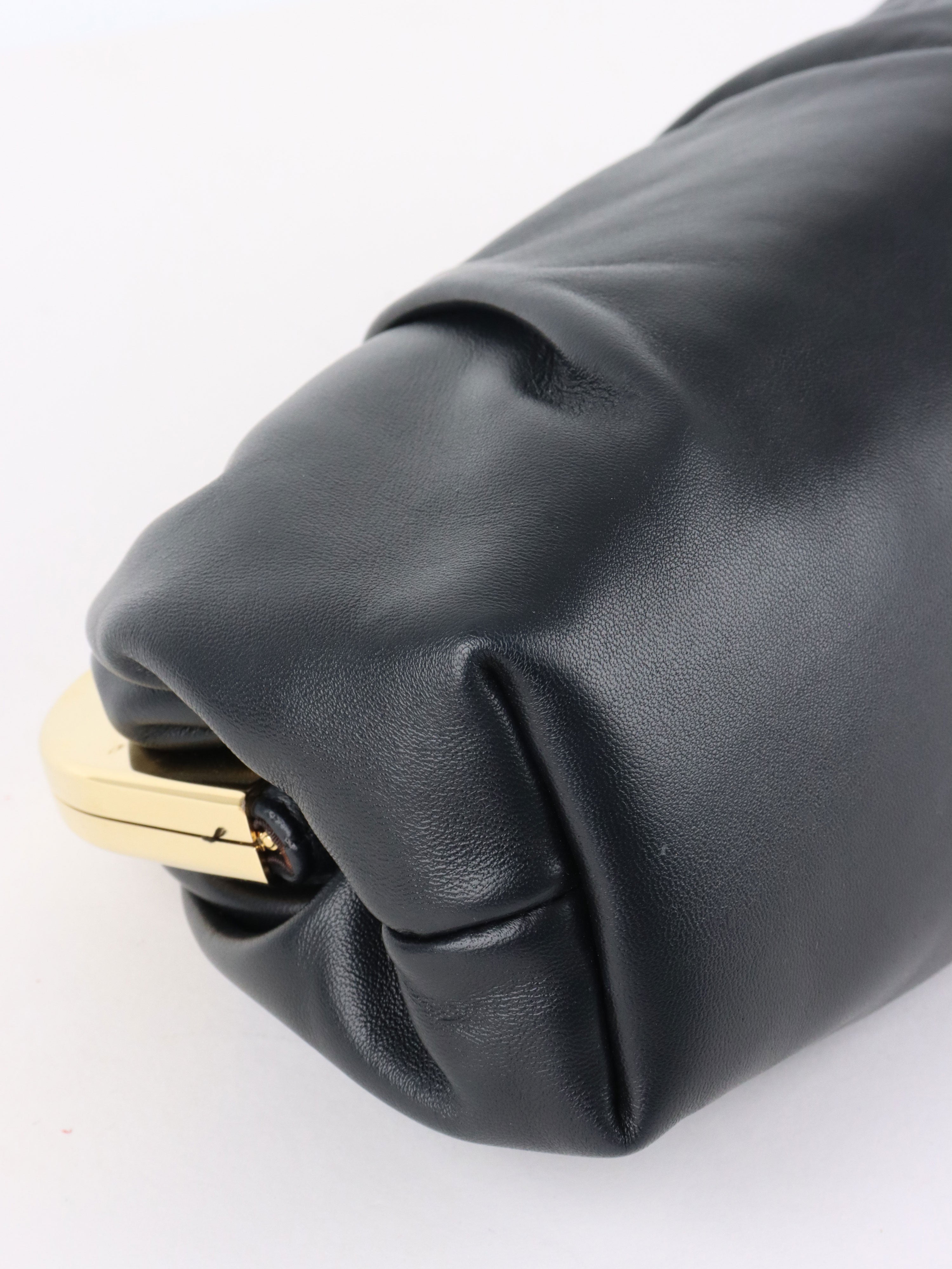 Dolce  Gabana Black Maria Nappa Leather Clutch GHW