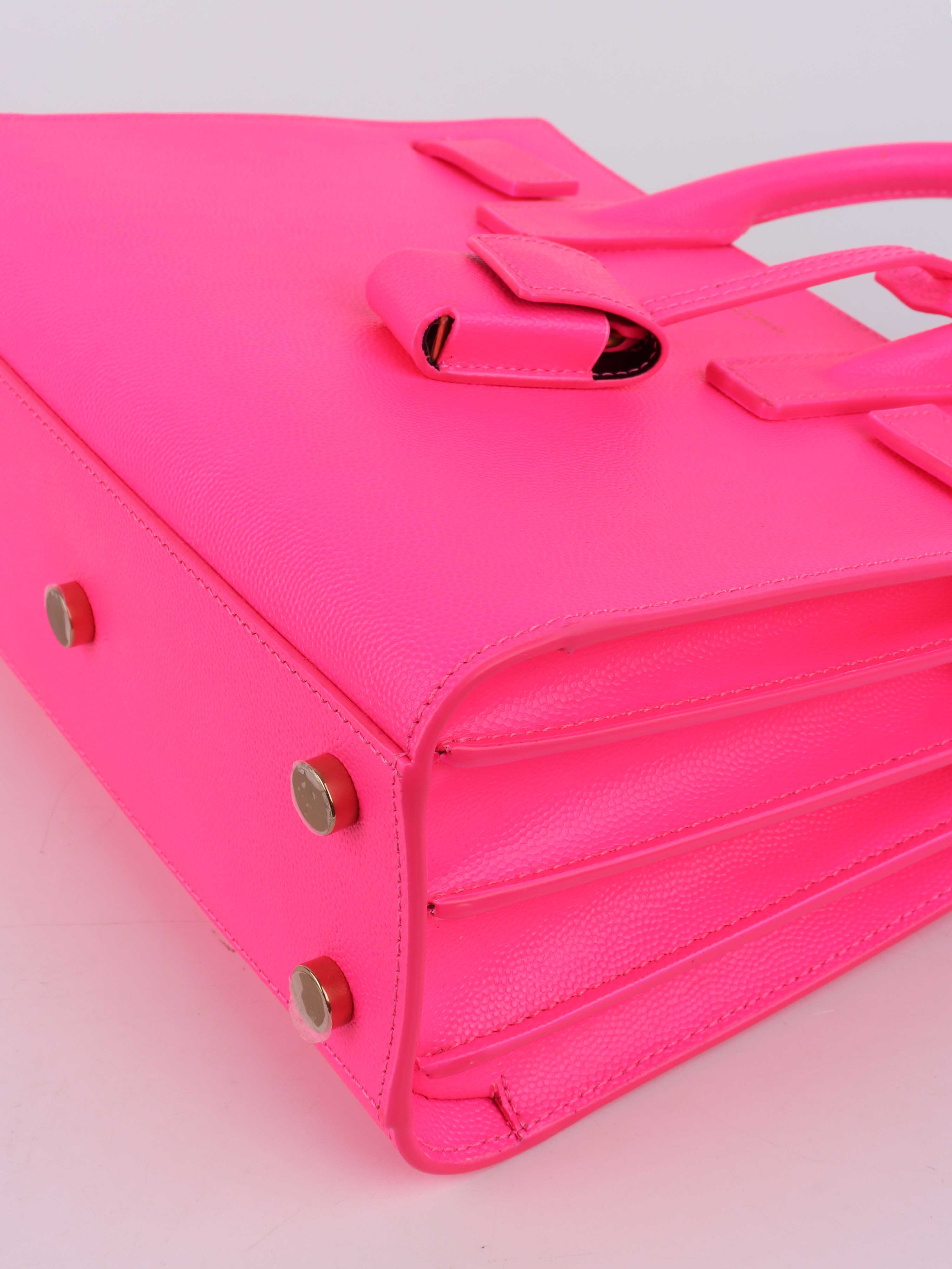 Saint Laurent Neon Pink Sac De Jour.