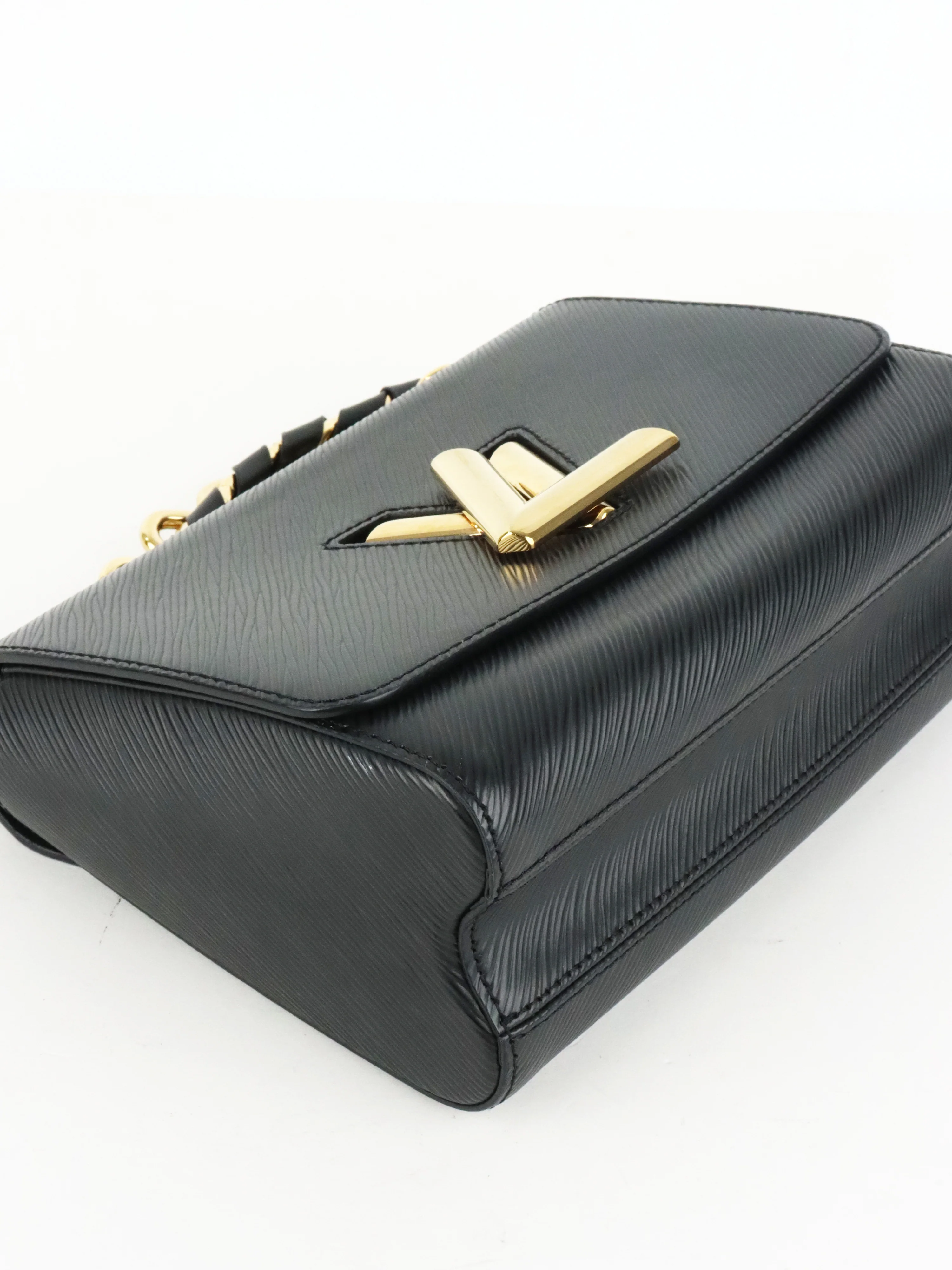 Louis Vuitton Black Epi Twist MM Chain Handle Bag