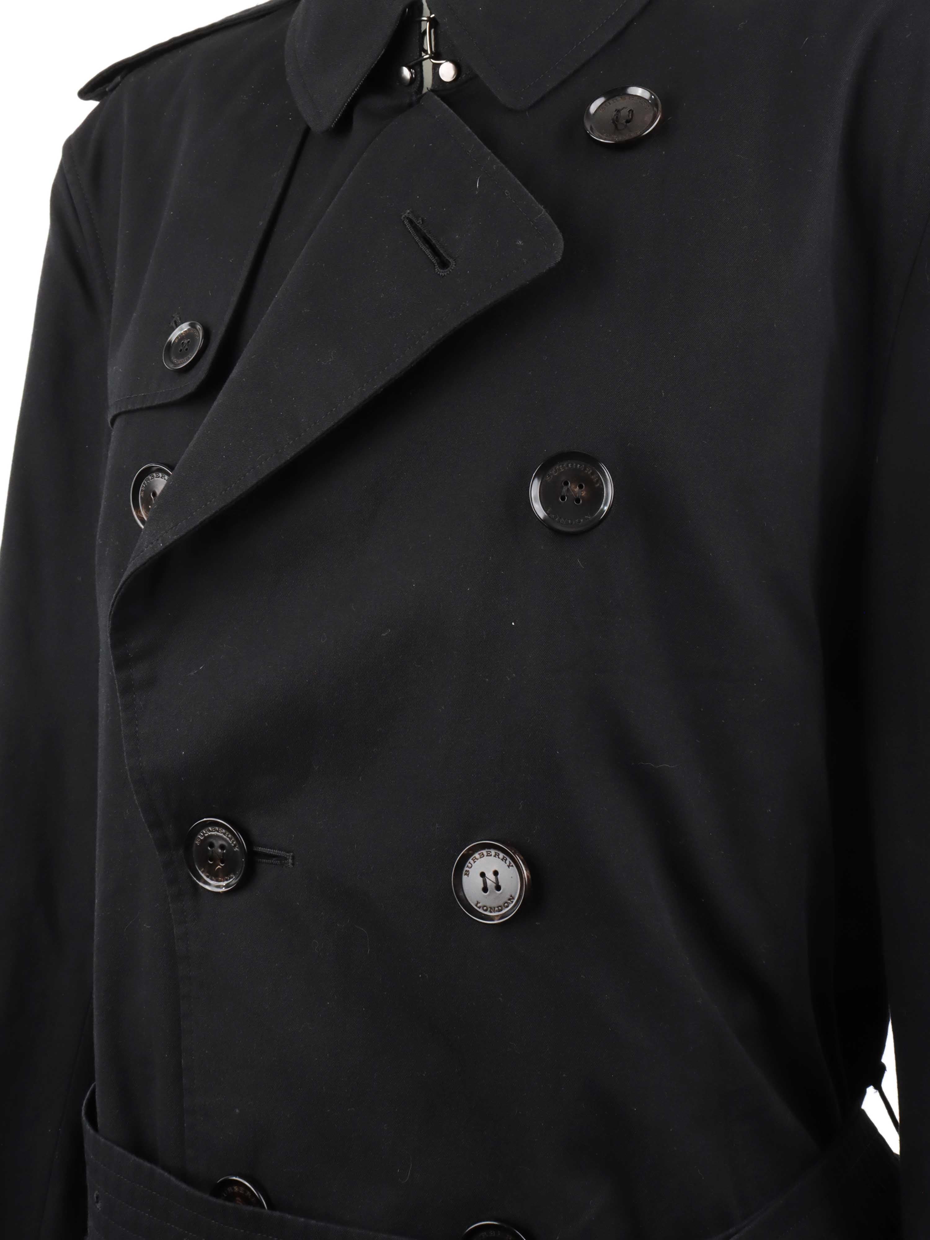 Burberry Black Trench Coat.