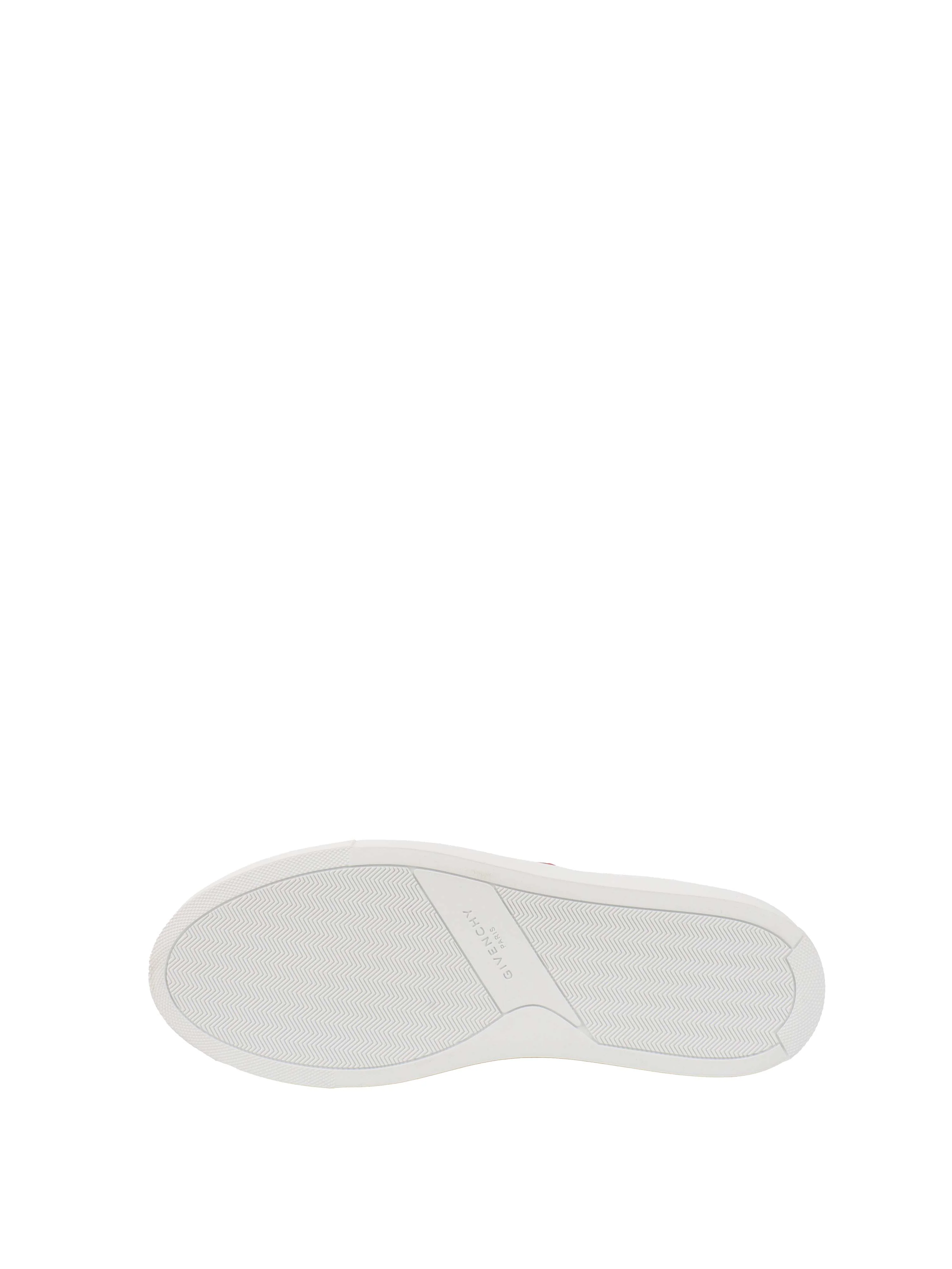 Givenchy White  Red Urban Street Low Logo Elastic Sneaker.
