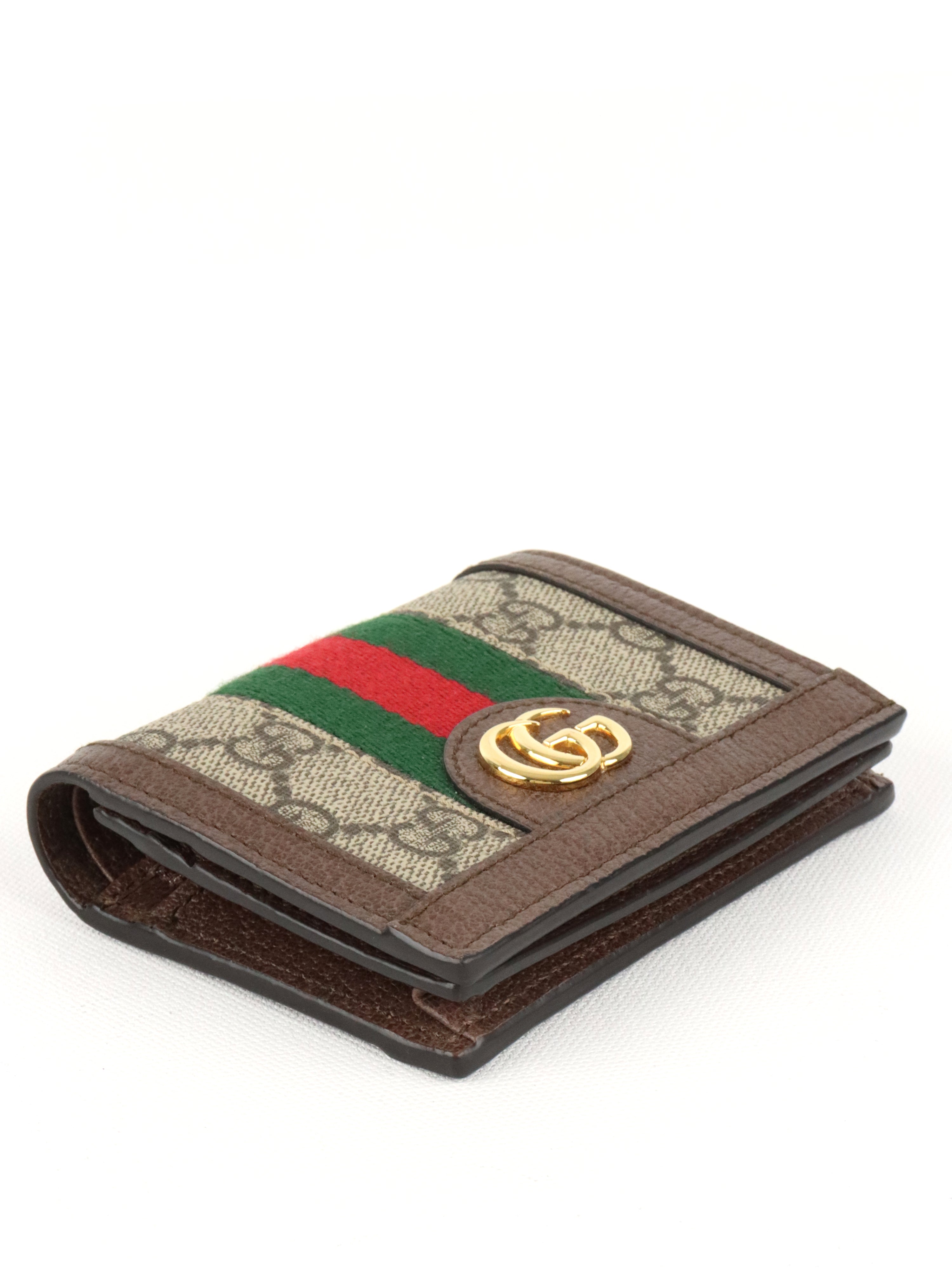 Gucci Brown Ophidia Card Case Wallet