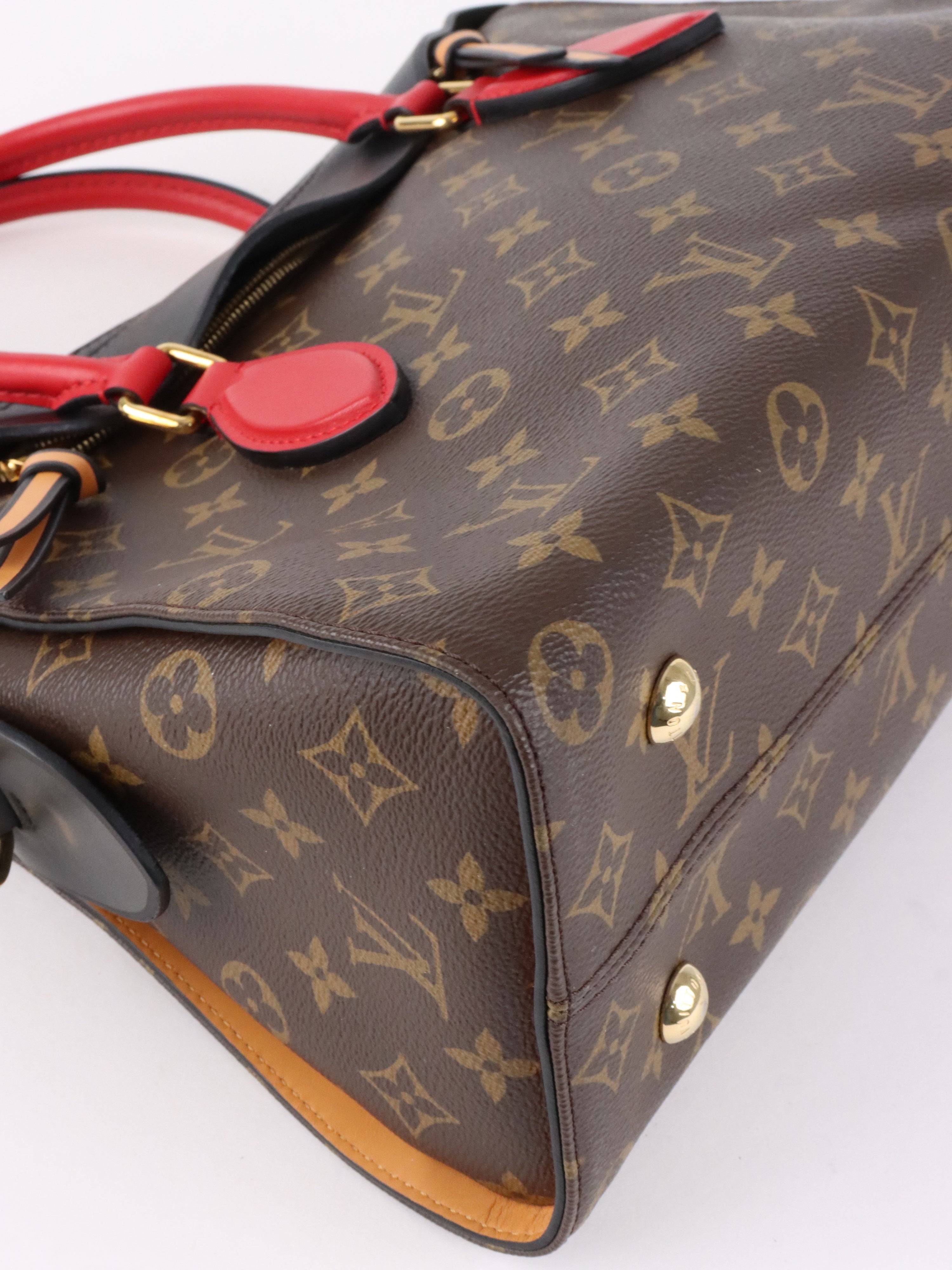 Louis Vuitton Black  Red Monogram Tuileries Bag