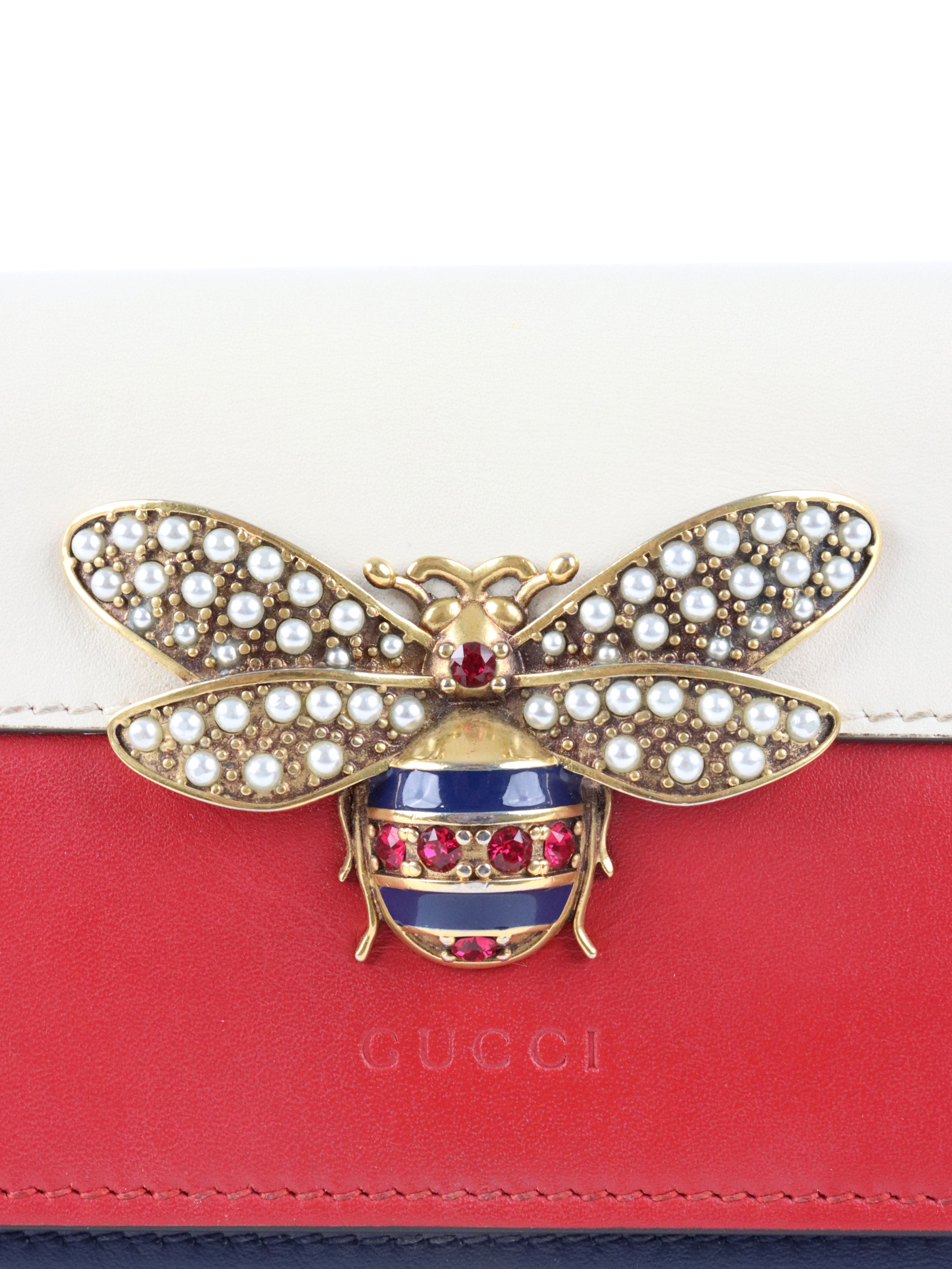 Gucci Tri-color Queen Margaret Wallet on Chain