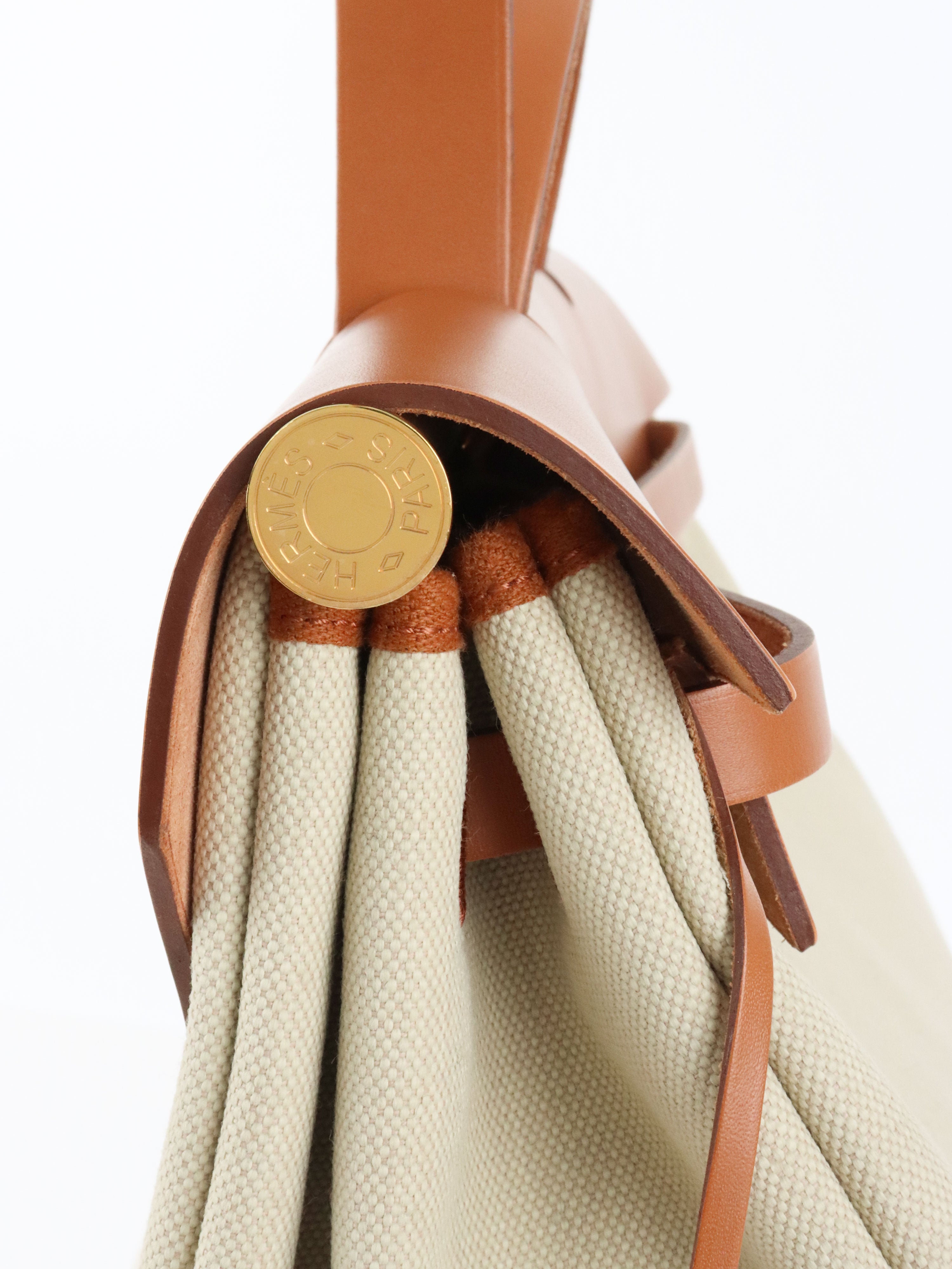 Hermes Ecru/ Beige/ Fauve Herbag Messenger 39 Bag