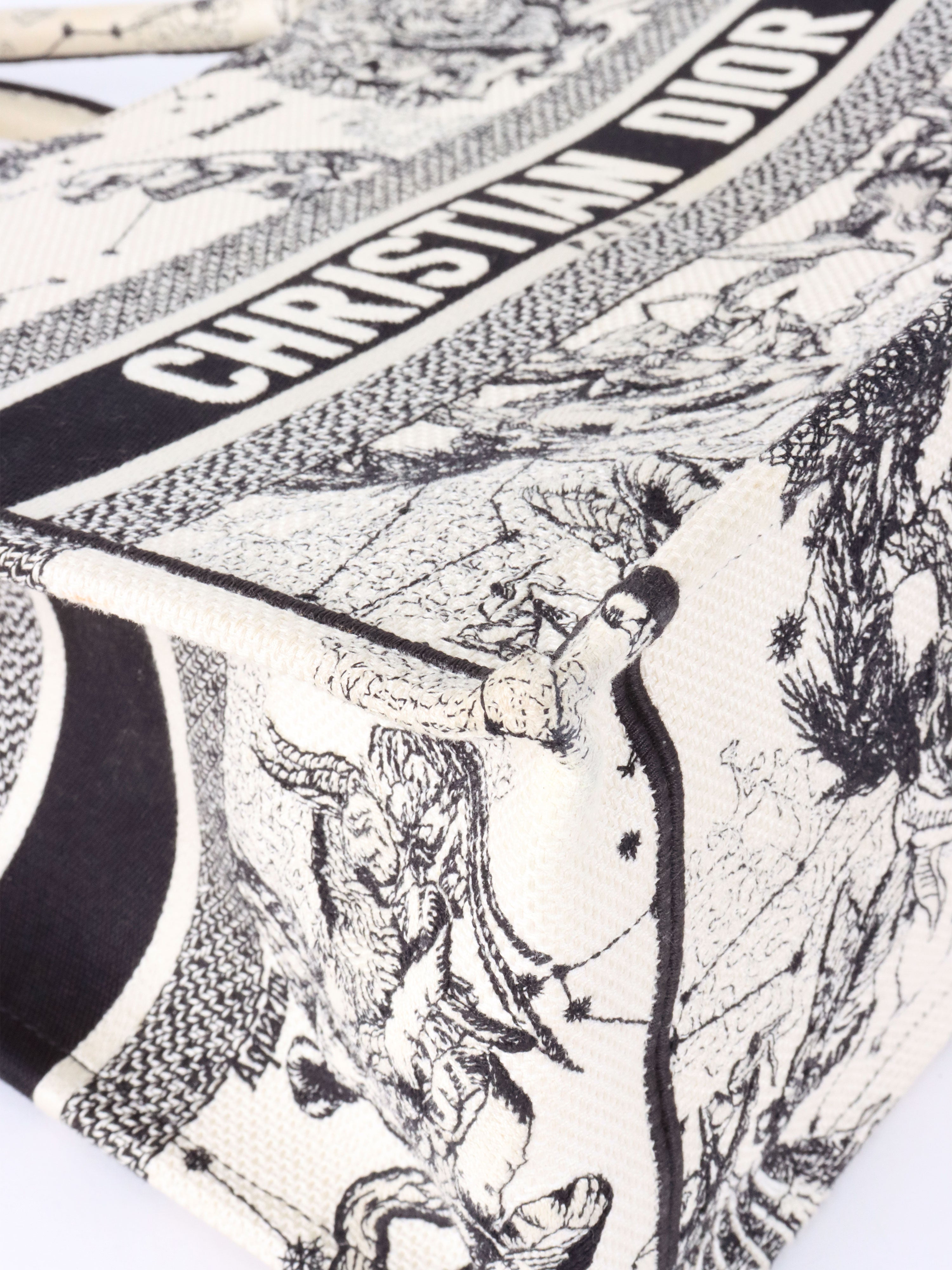 Dior Latte and Black Zodiac Medium Book Tote