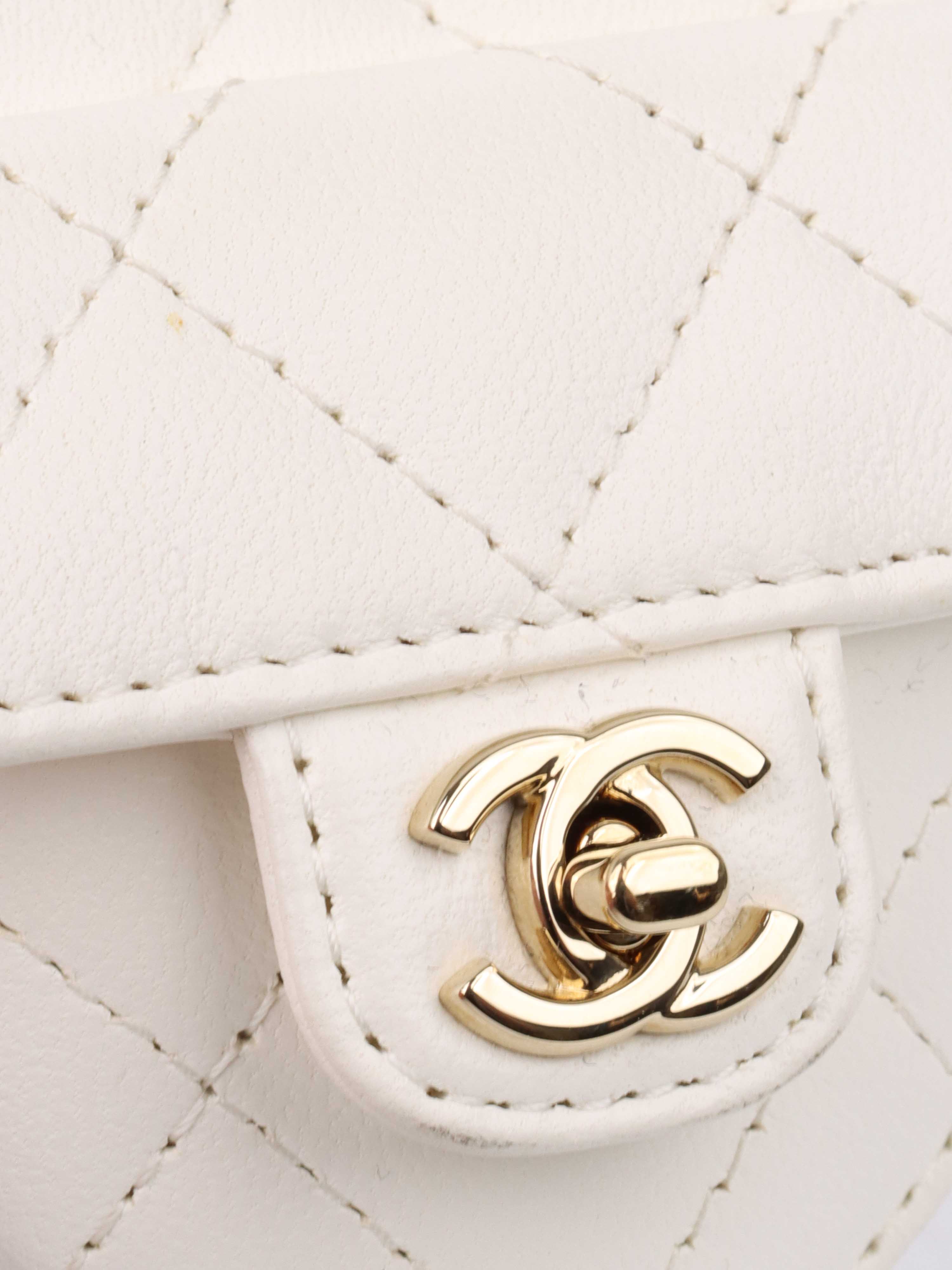 Chanel White Heart Coin Purse.