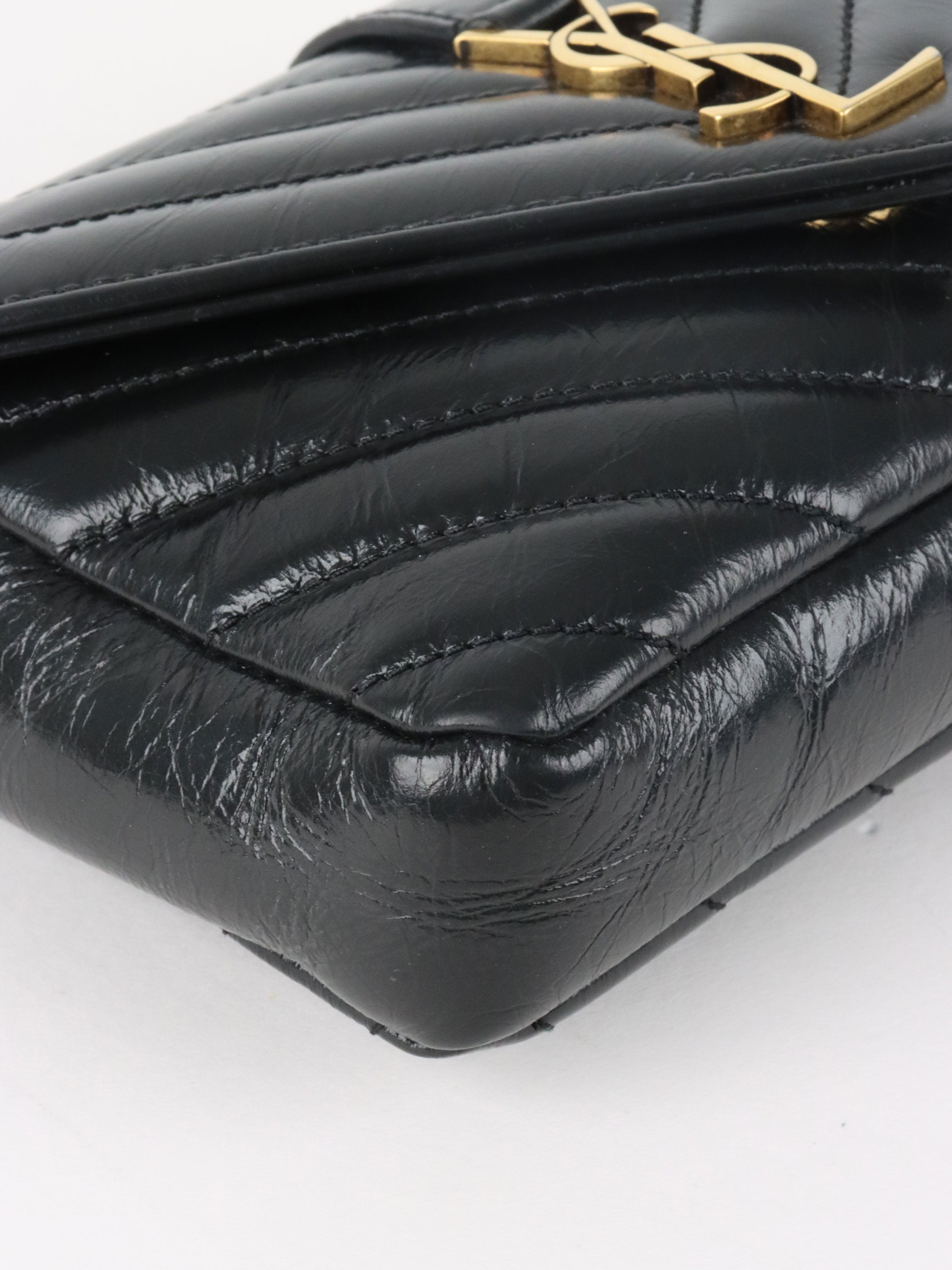 Saint Laurent Black College Mini Chain Bag