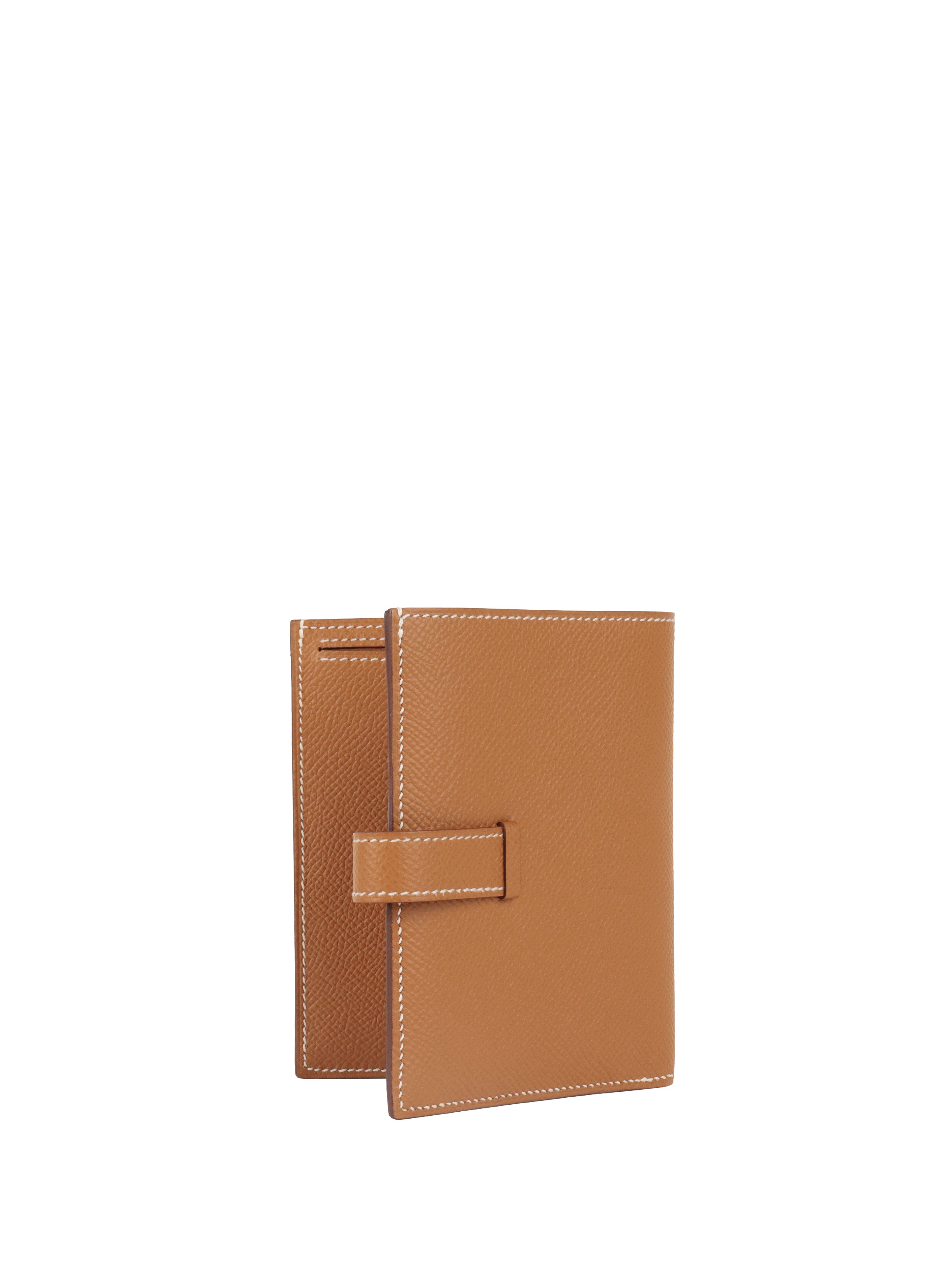 Hermes Gold Epsom Bearn Compact Wallet PHW.