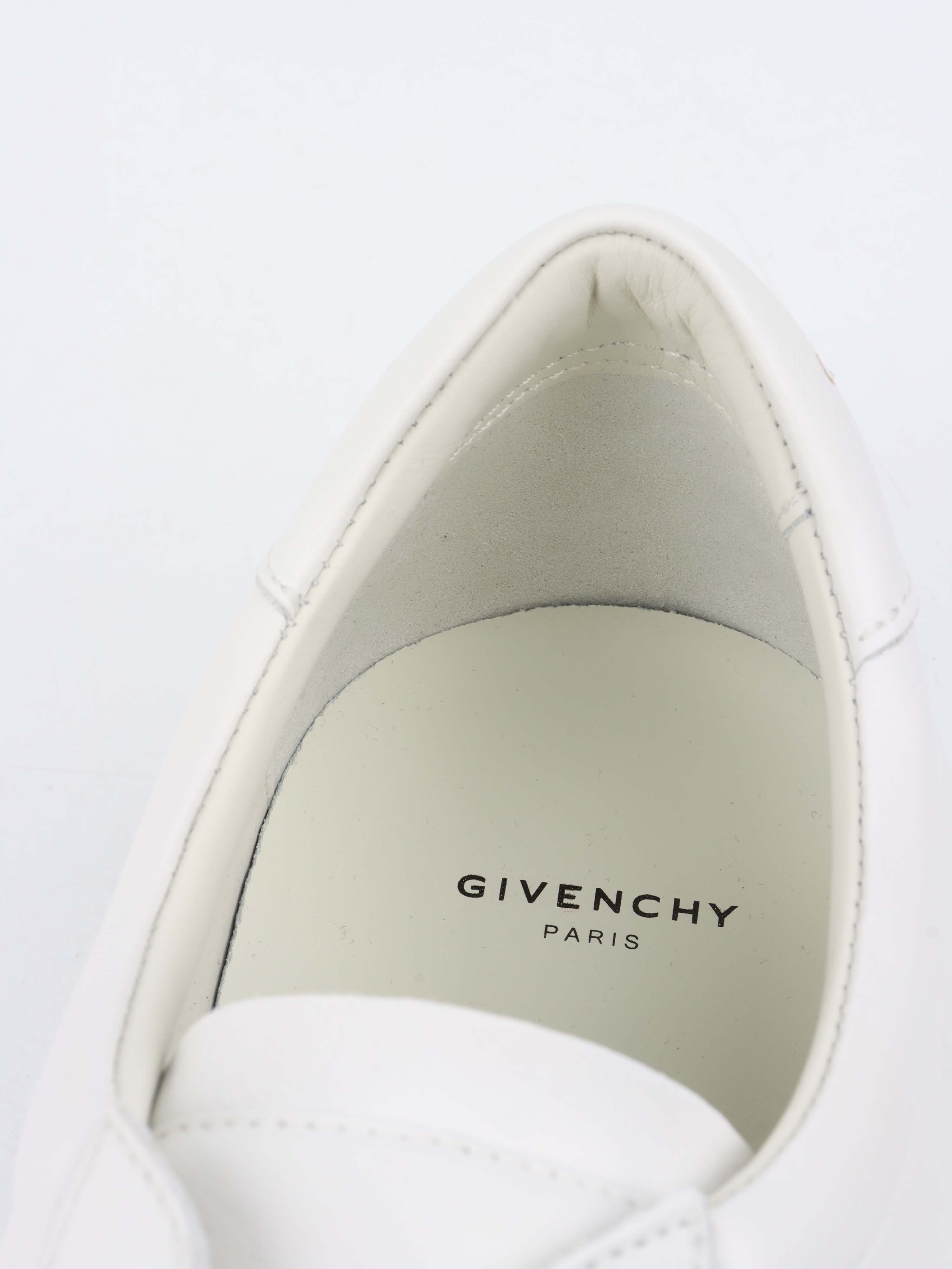 Givenchy White  Red Urban Street Low Logo Elastic Sneaker.