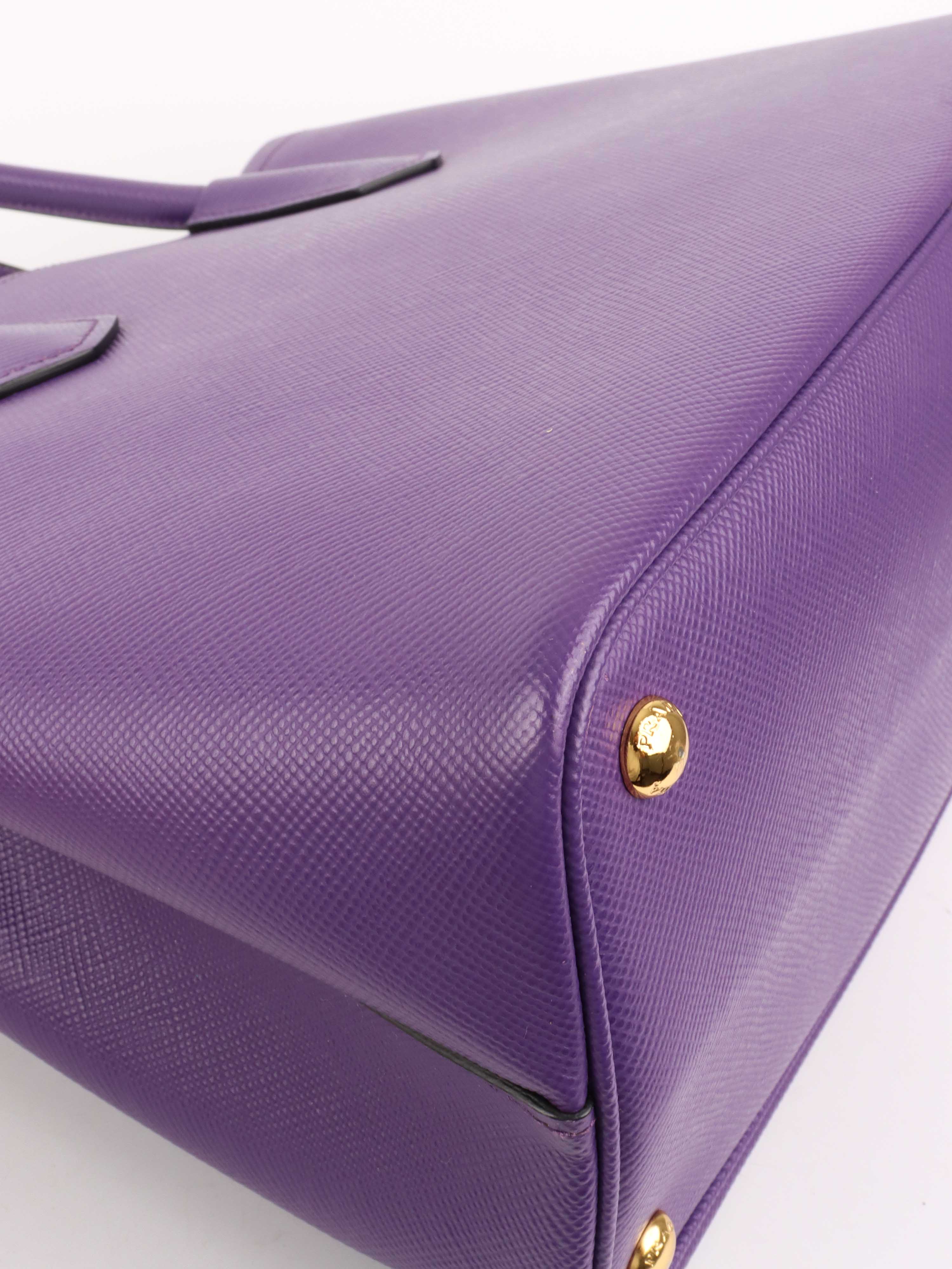 Prada Limited Edition Purple Saffiano Tote.