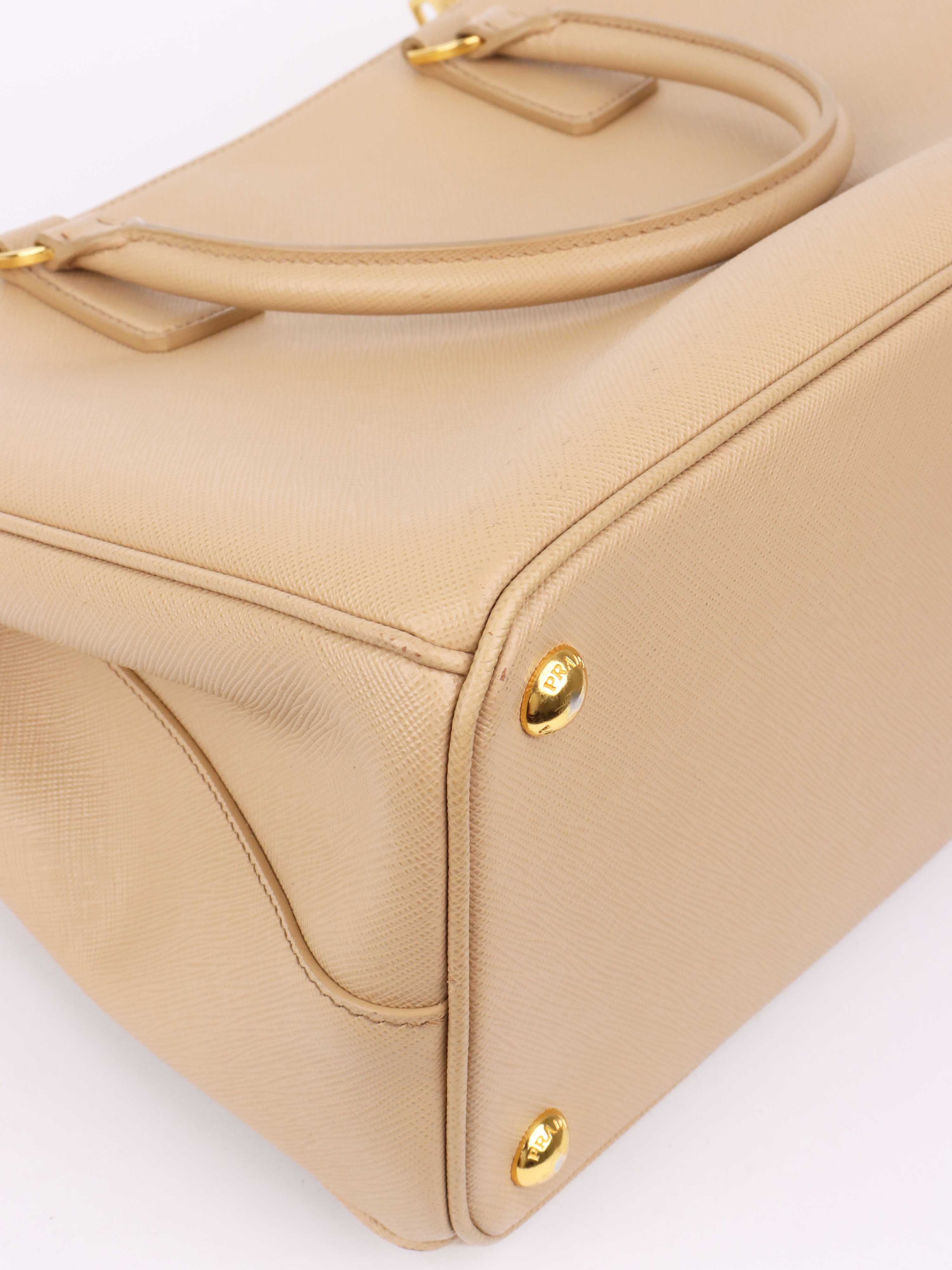 Prada Large Beige Galleria Bag.