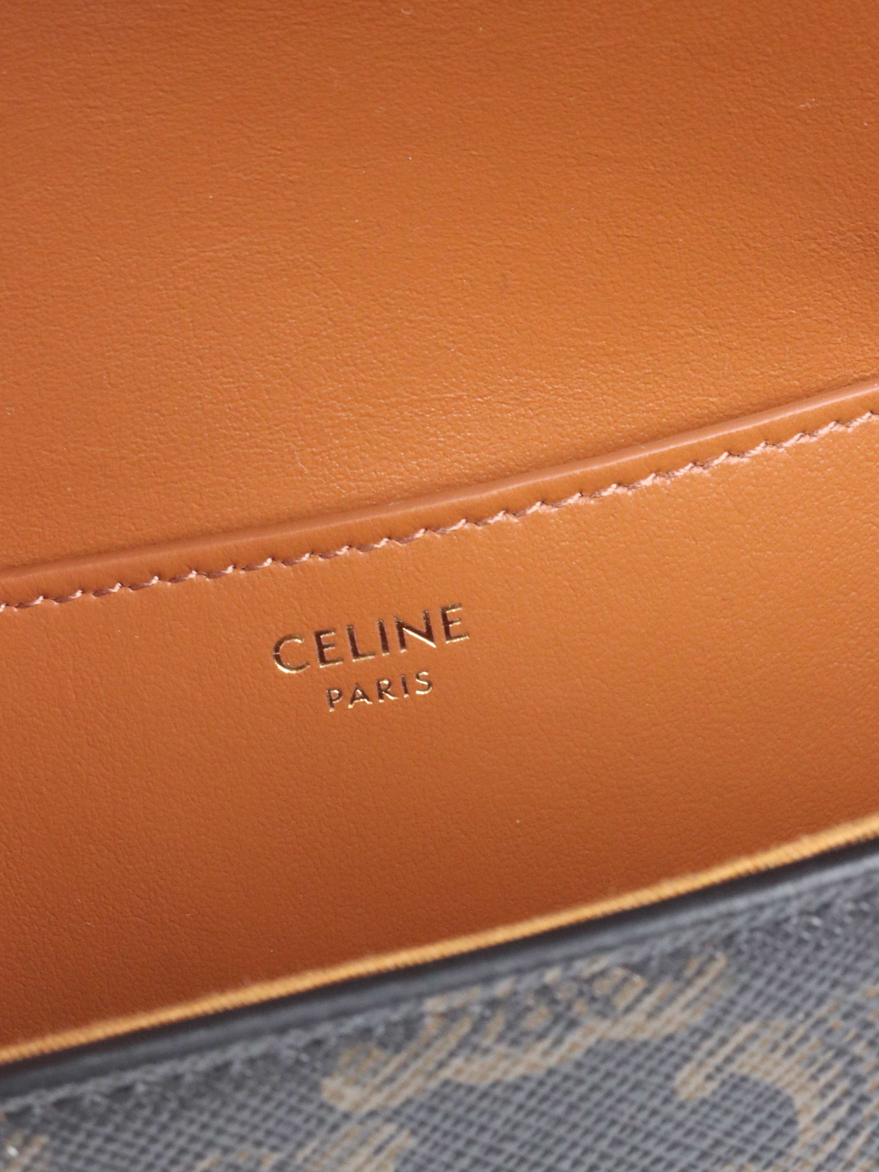 Celine Clutch on Strap in Triomphe Canvas