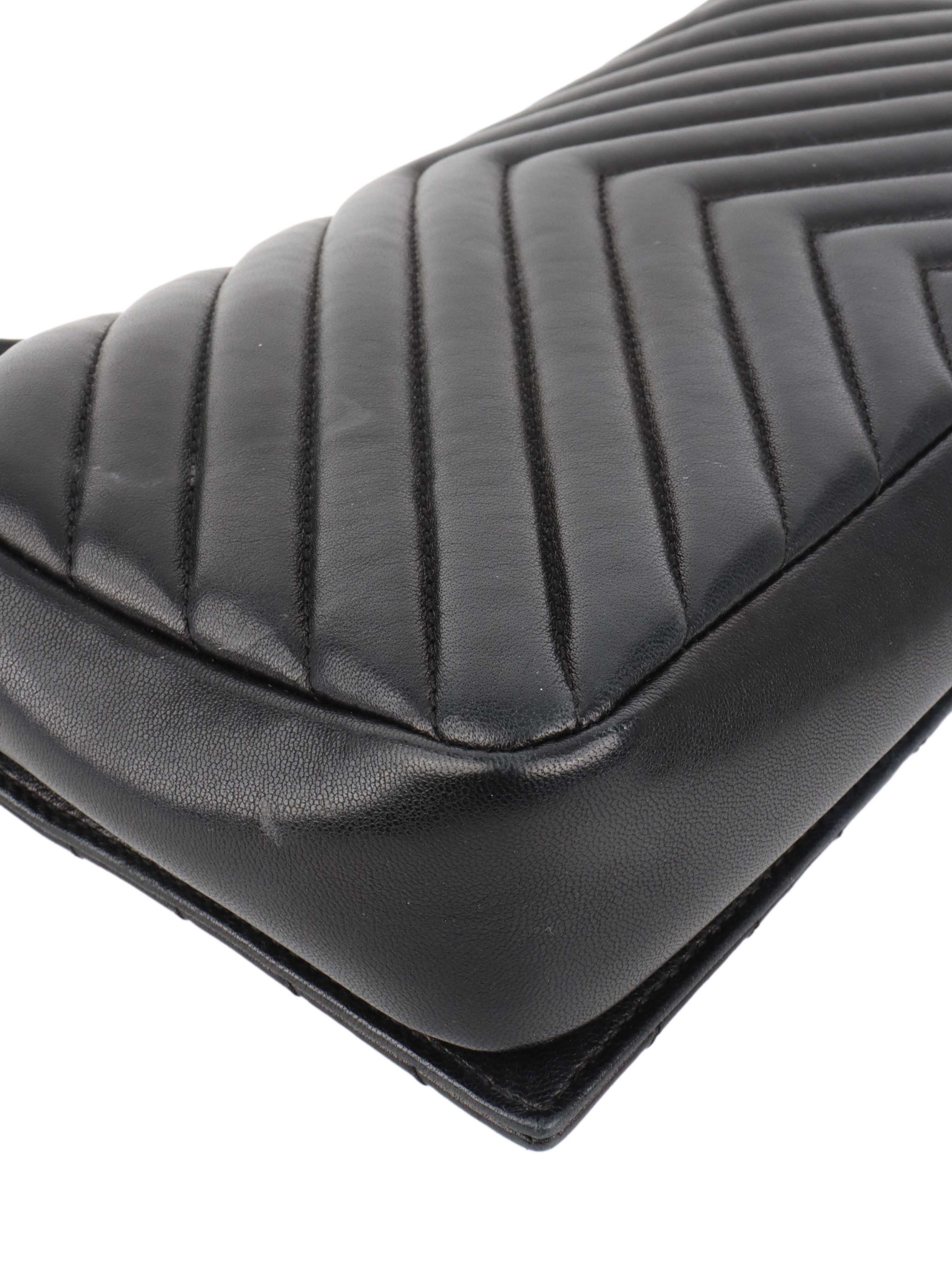 Saint Laurent Black Quilted Kate Bag.