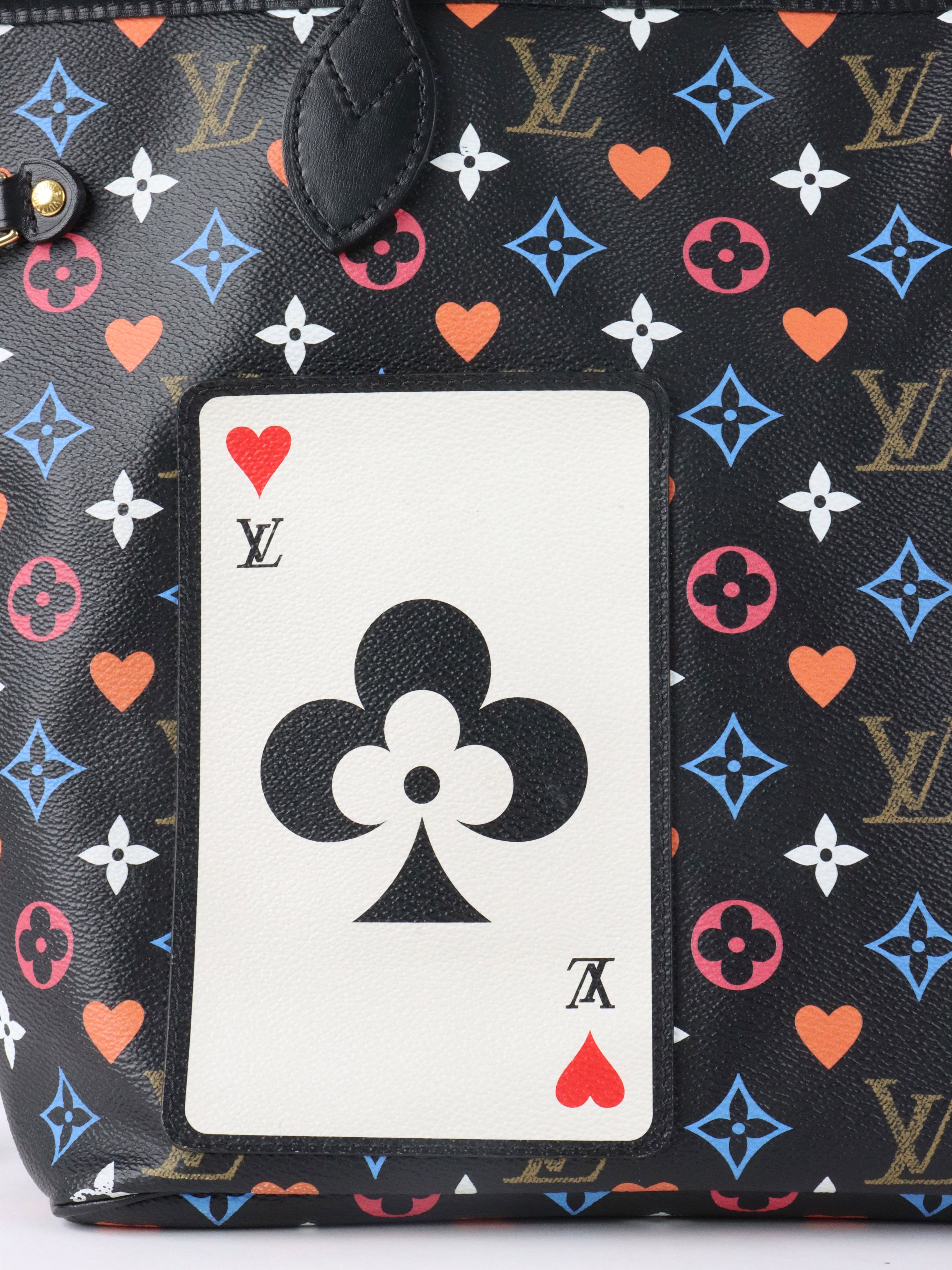 Louis Vuitton Black Multicolour Game On Neverfull MM Tote Bag