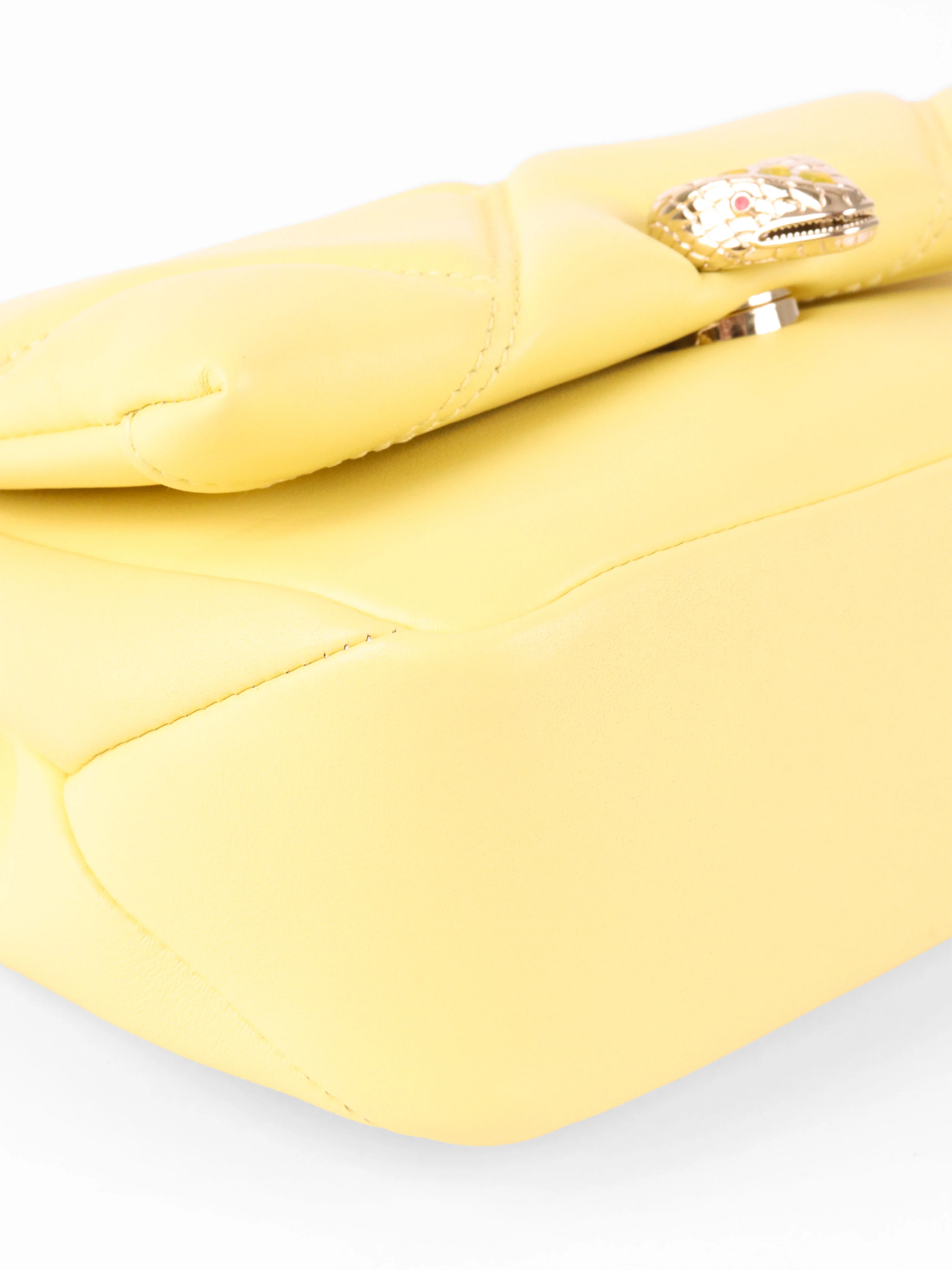 Bvlagri Yellow Serpenti Cabochon Shoulder Bag