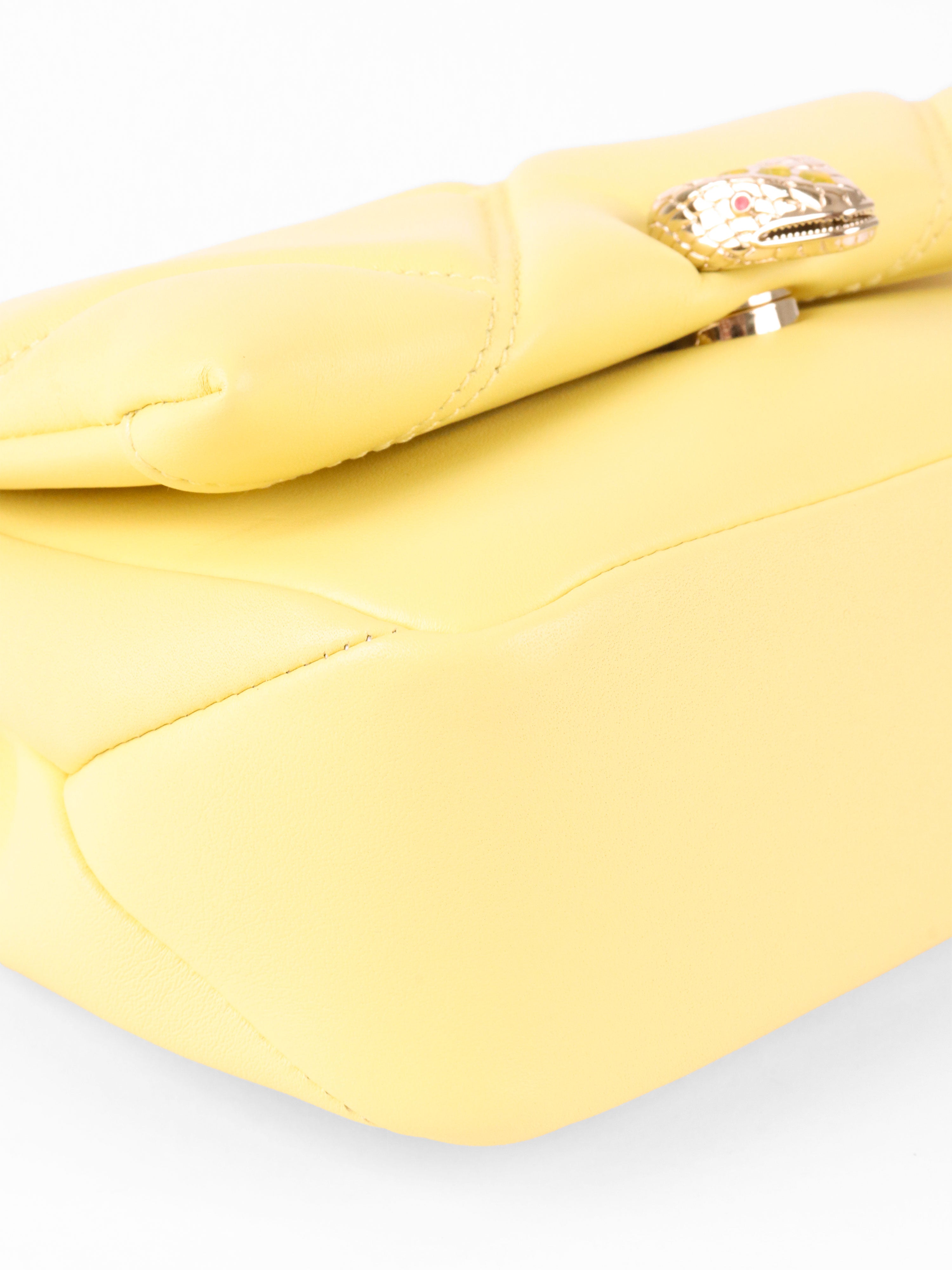 Bvlagri Yellow Serpenti Cabochon Shoulder Bag