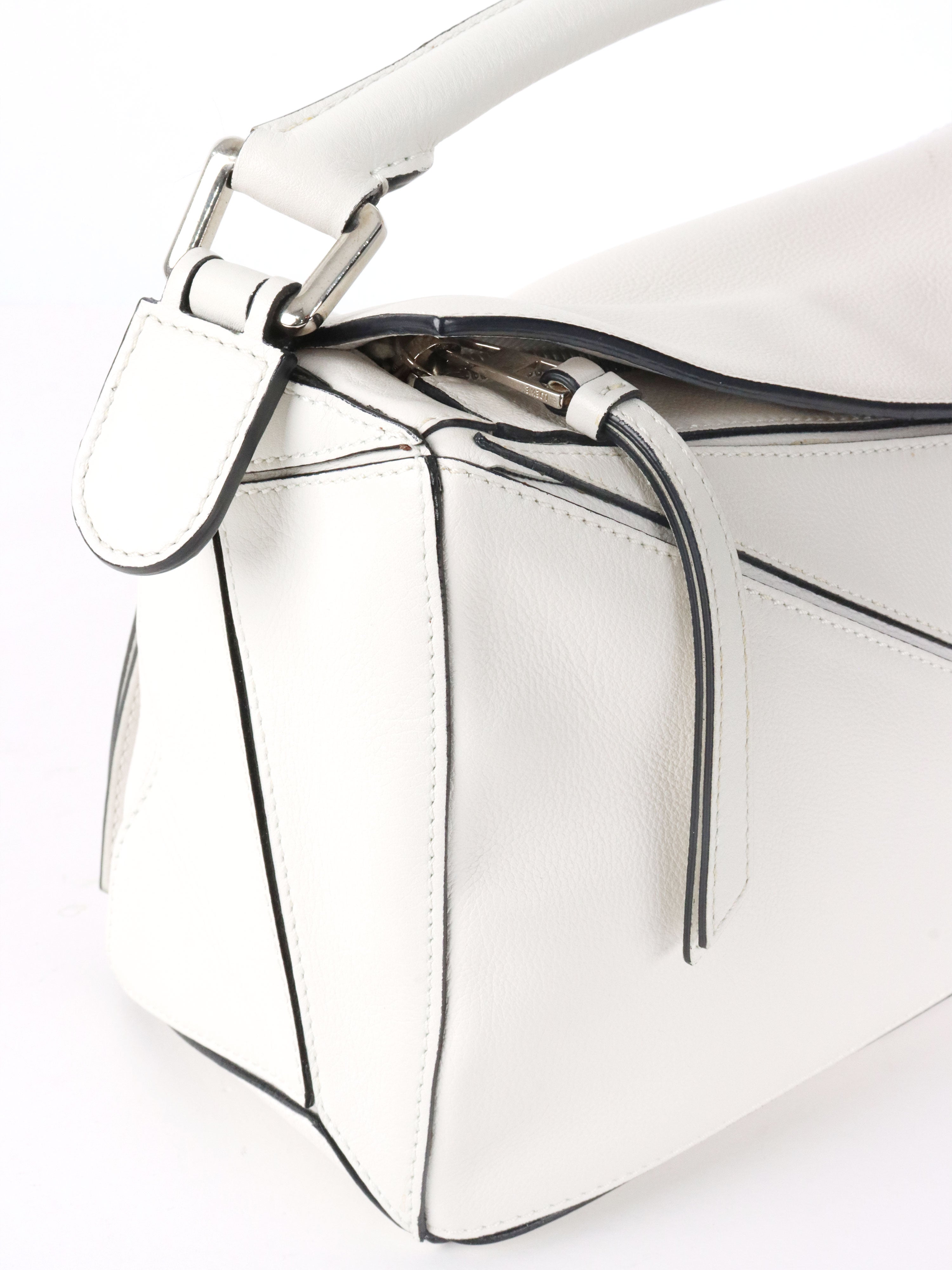 Loewe White Small Puzzle Bag