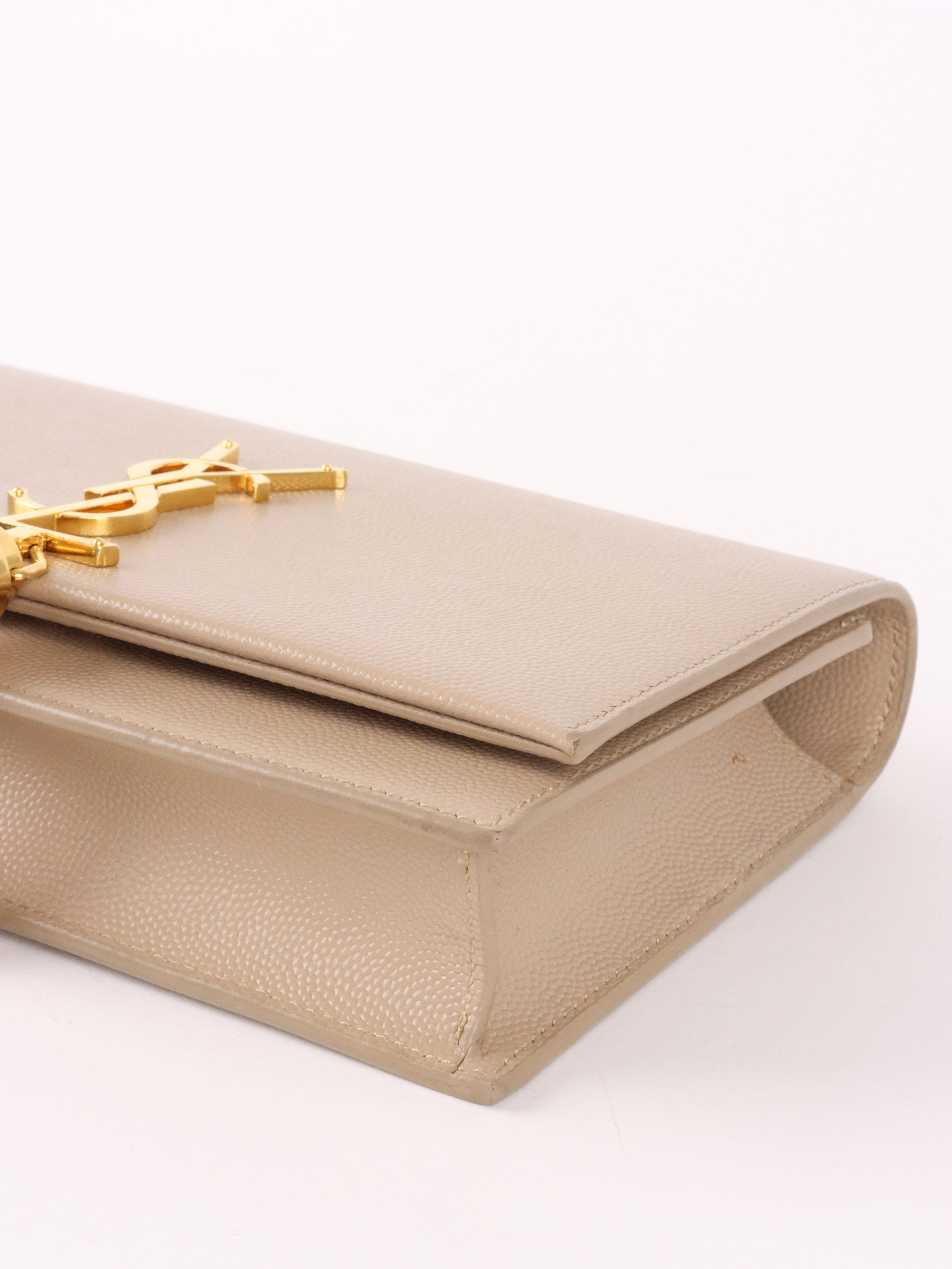 Saint Laurent Small Beige Kate Bag with Tassel