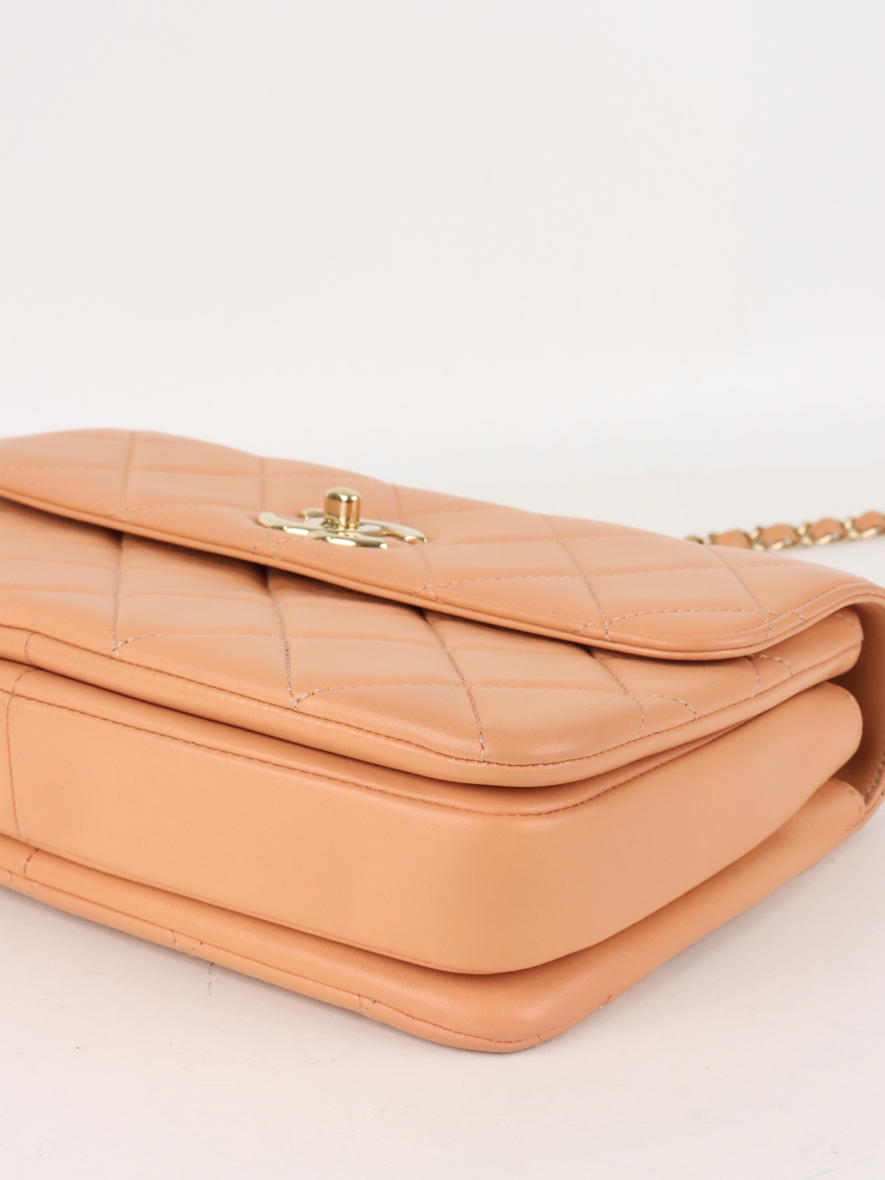 Chanel Small Lambskin Salmon Trendy CC Bag LGHW