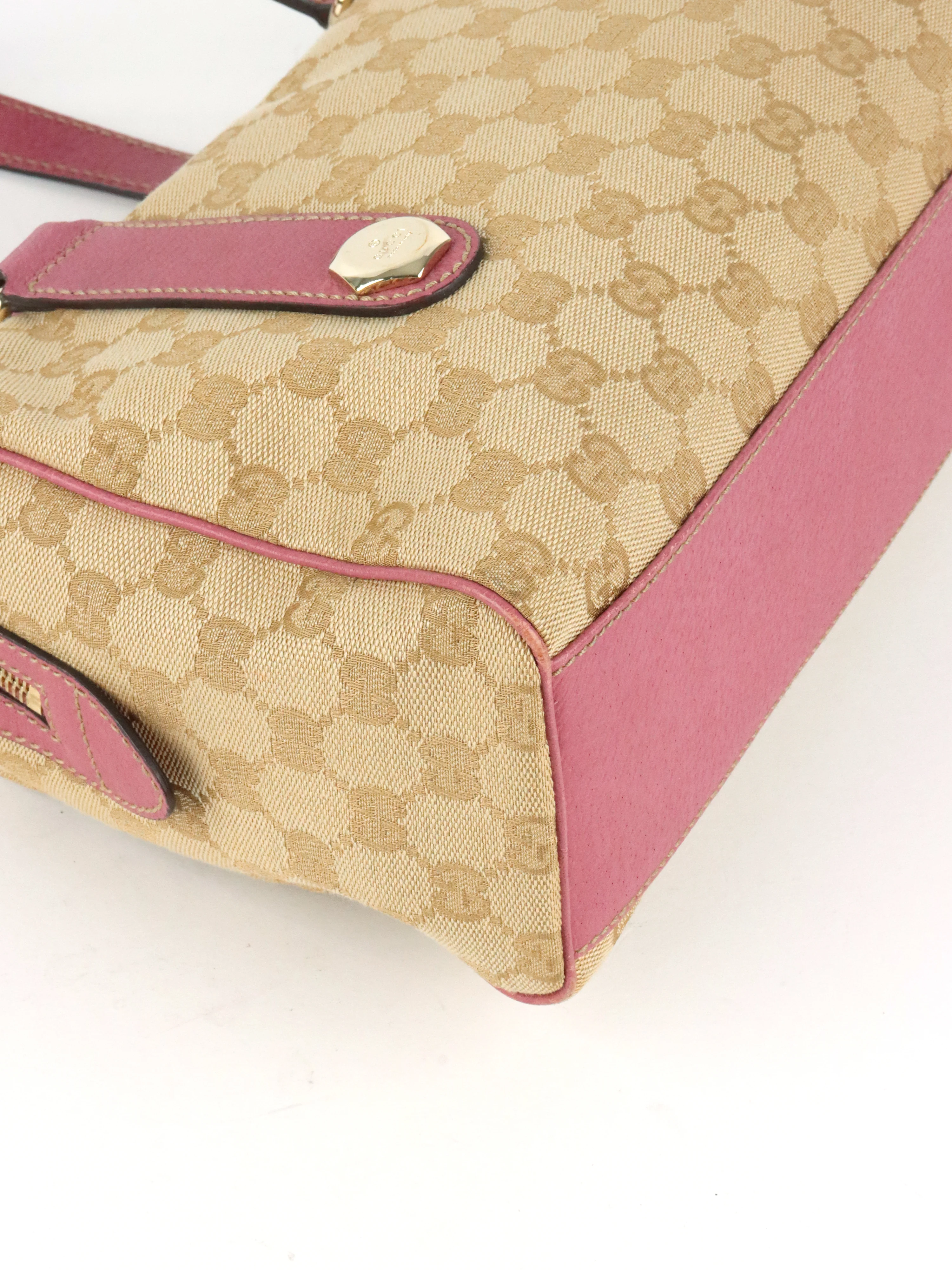 Gucci GG Ebony/Pink Charmy Boston Bag