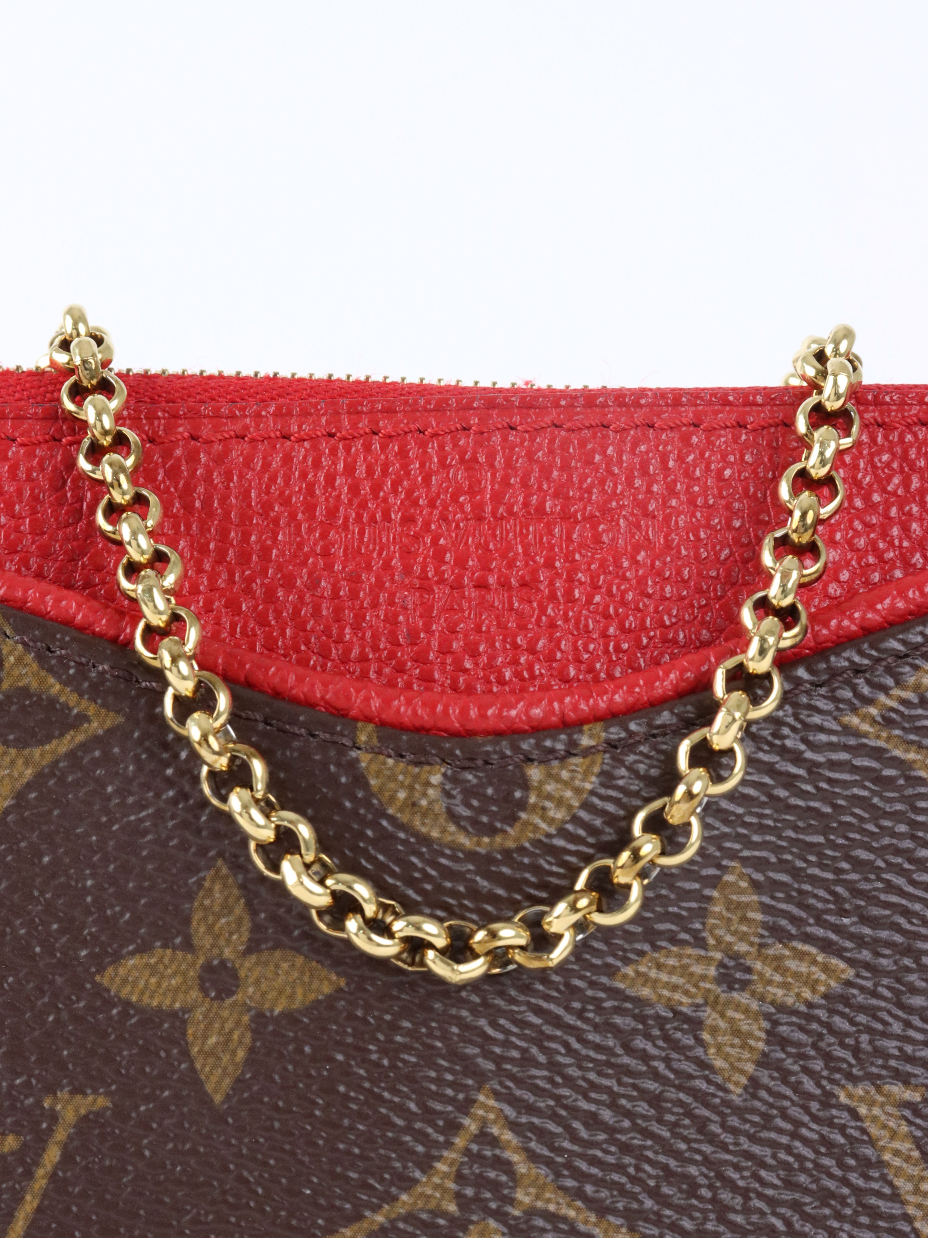 Louis Vuitton Red Pallas Clutch