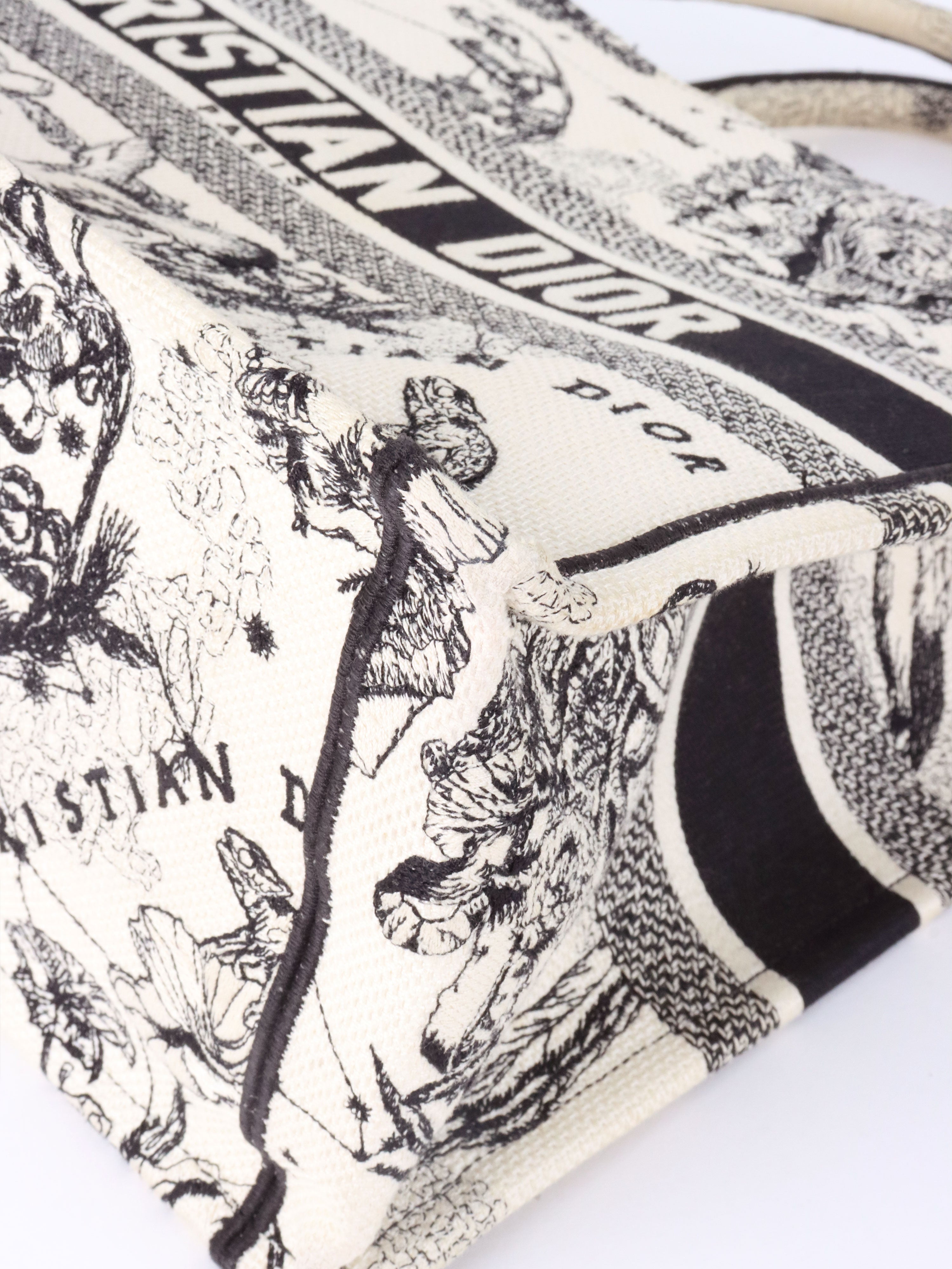 Dior Latte and Black Zodiac Medium Book Tote