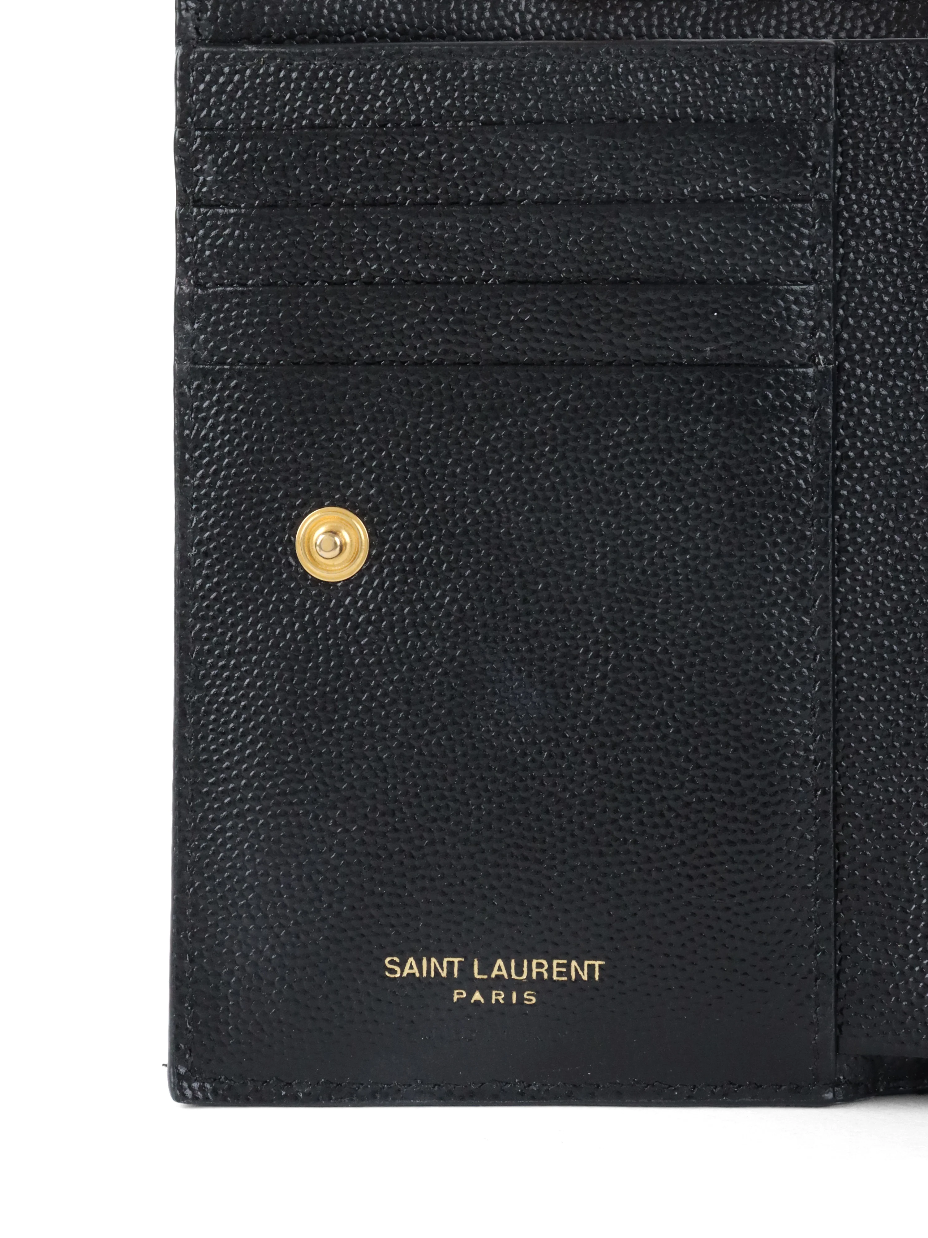 Saint Laurent Black Zipped Leather Wallet