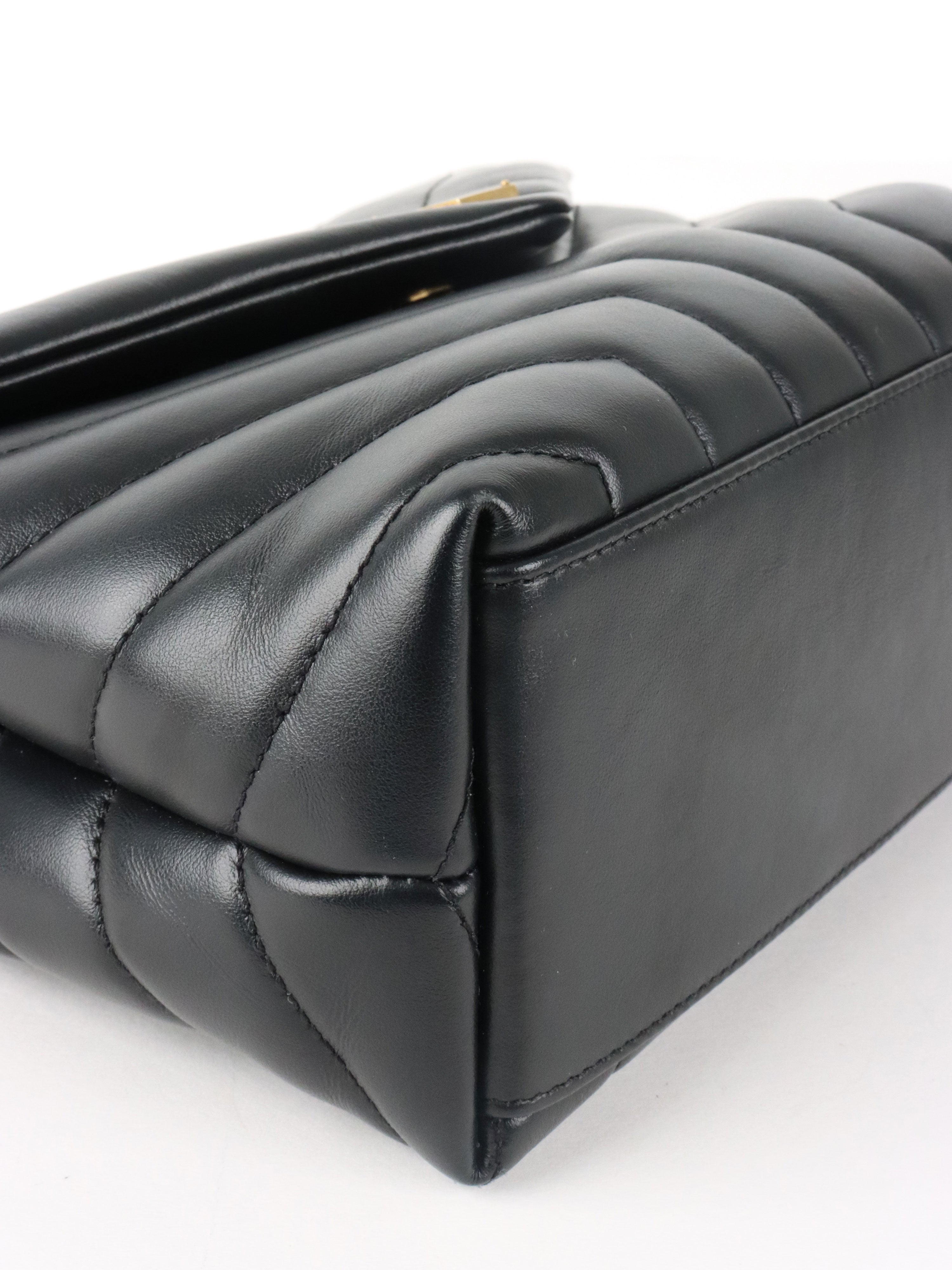 Saint Laurent Small Black LouLou Shouder Bag GHW