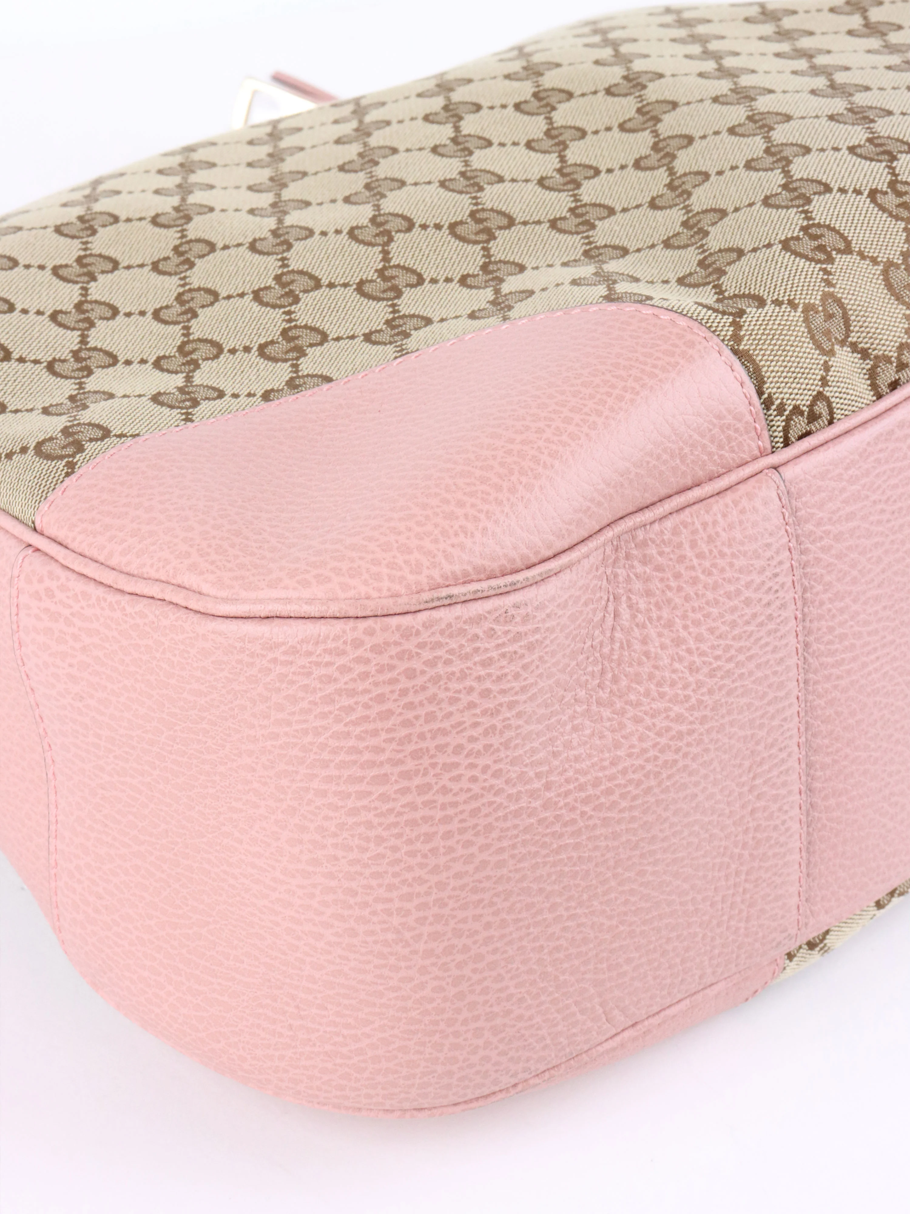 Gucci Large Dusty Pink GG Canvas Bree Hobo bag