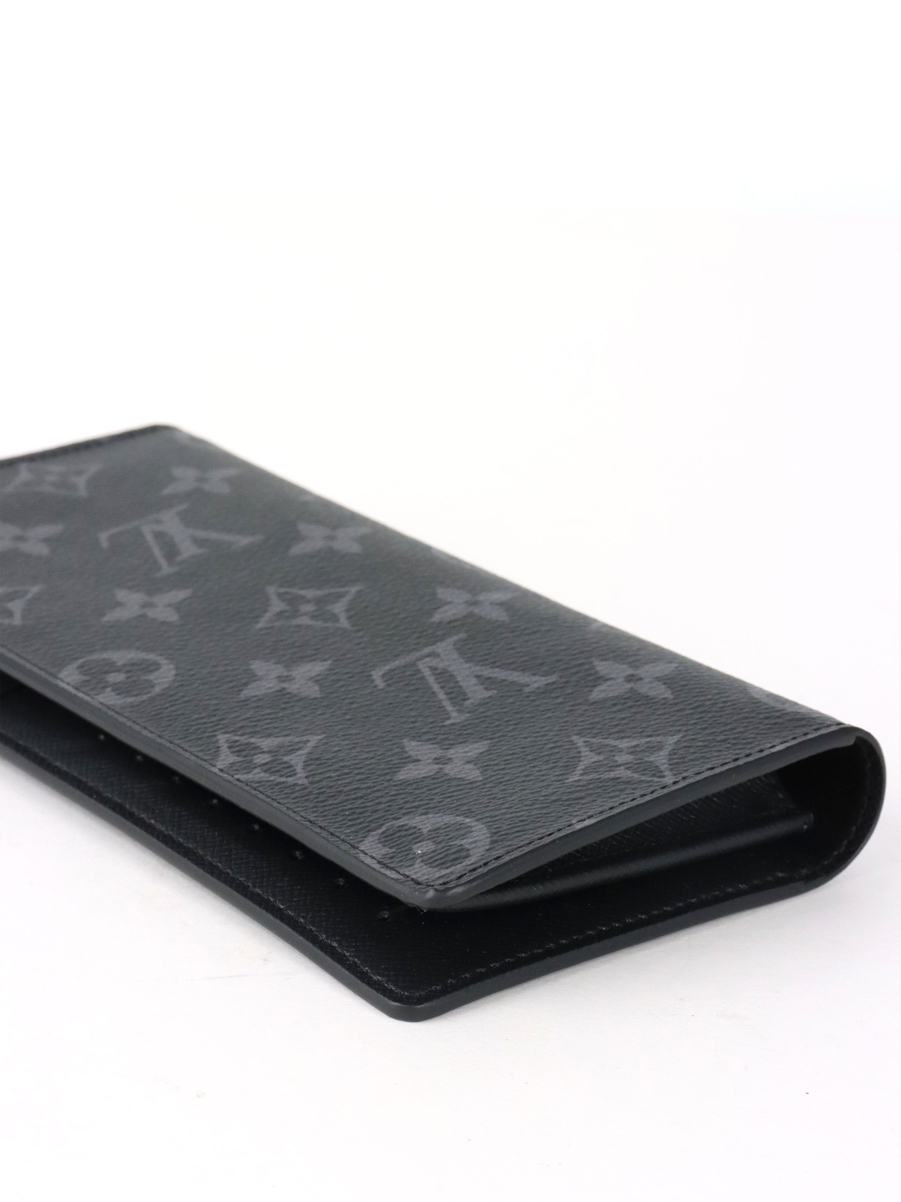 Louis Vuitton Black Monogram Eclipse Brazza Wallet