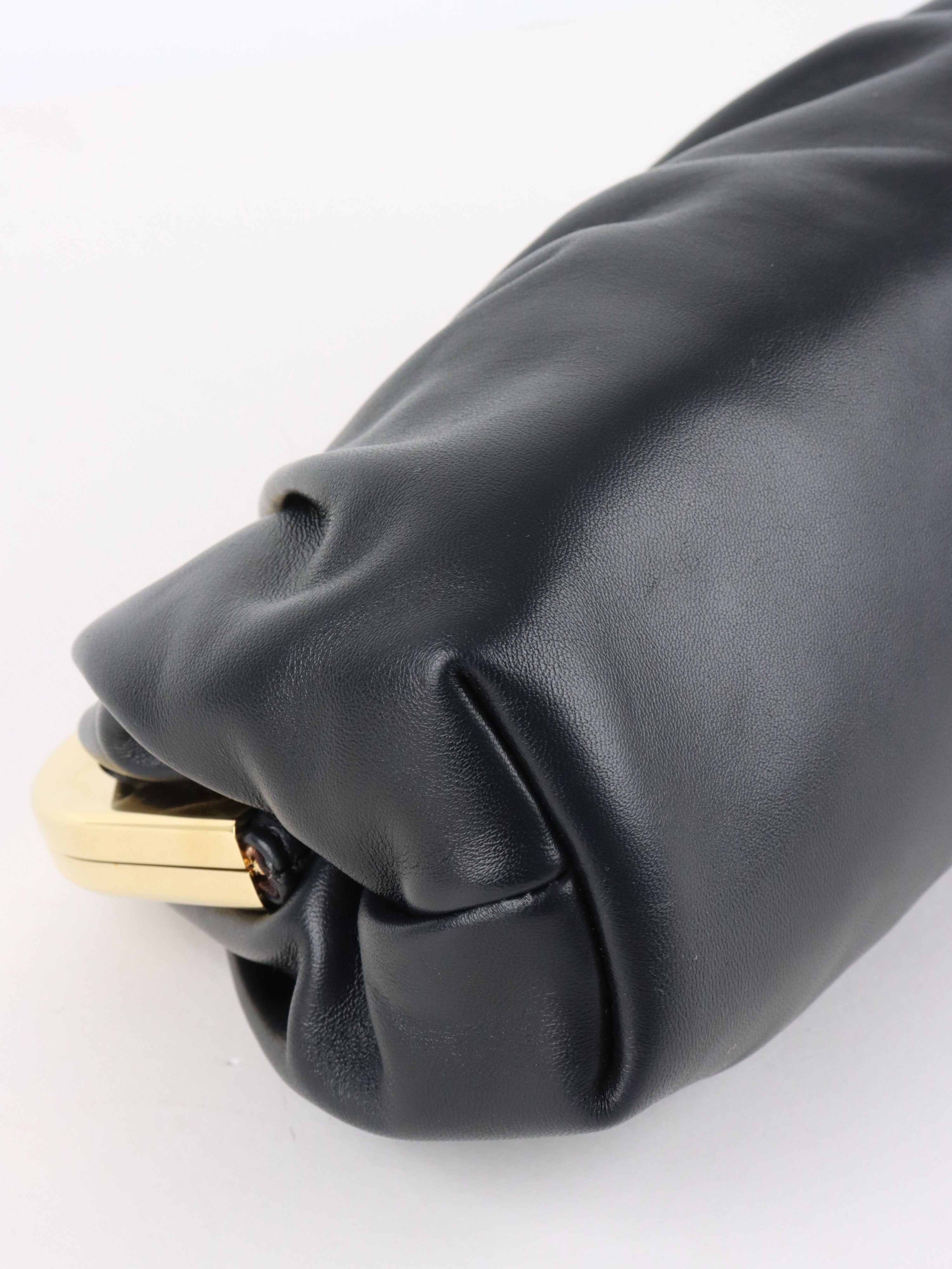 Dolce  Gabana Black Maria Nappa Leather Clutch GHW