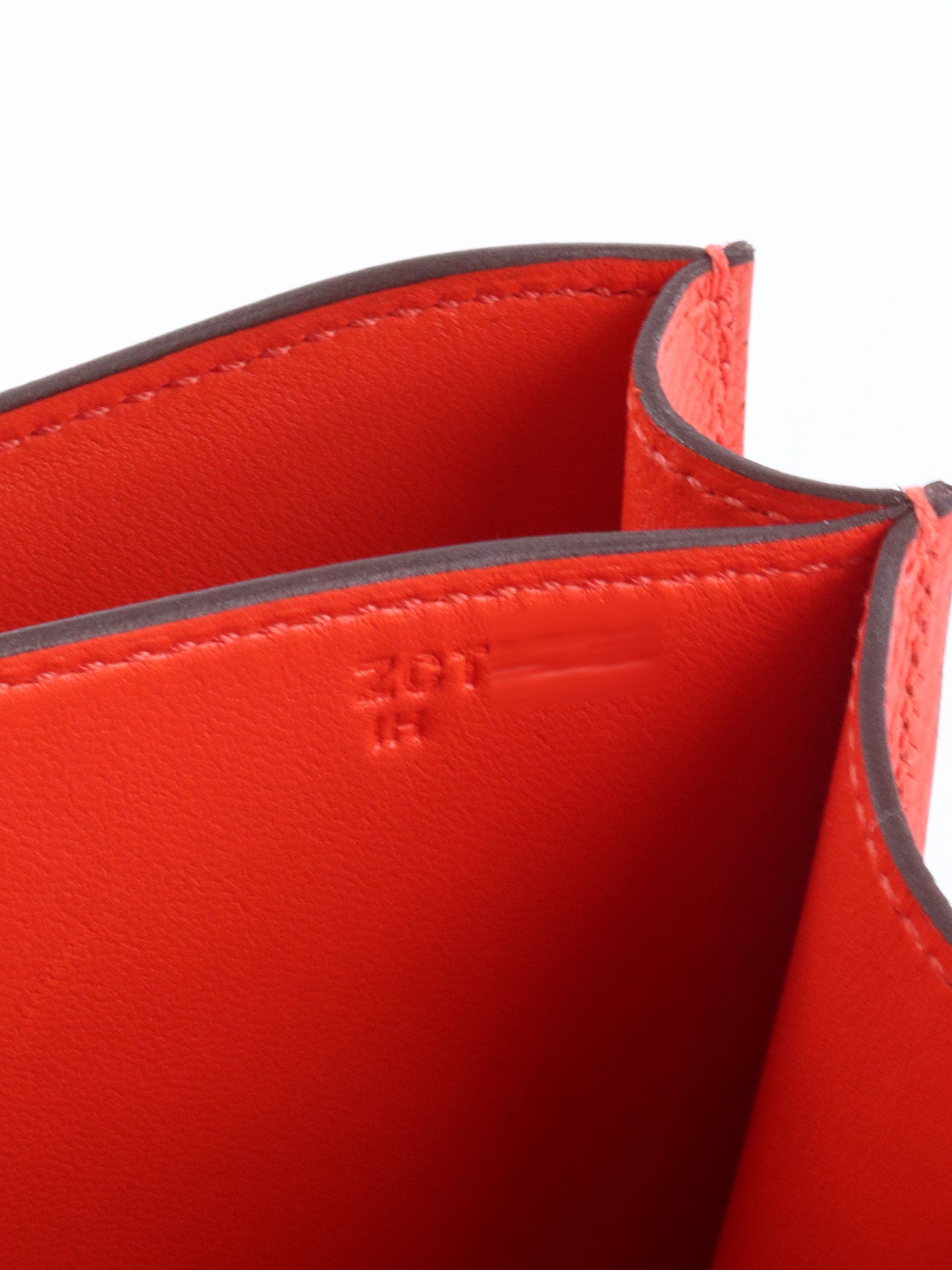 Hermes Constance 18 Epsom Sanguine Enamel and Palladium Hardware