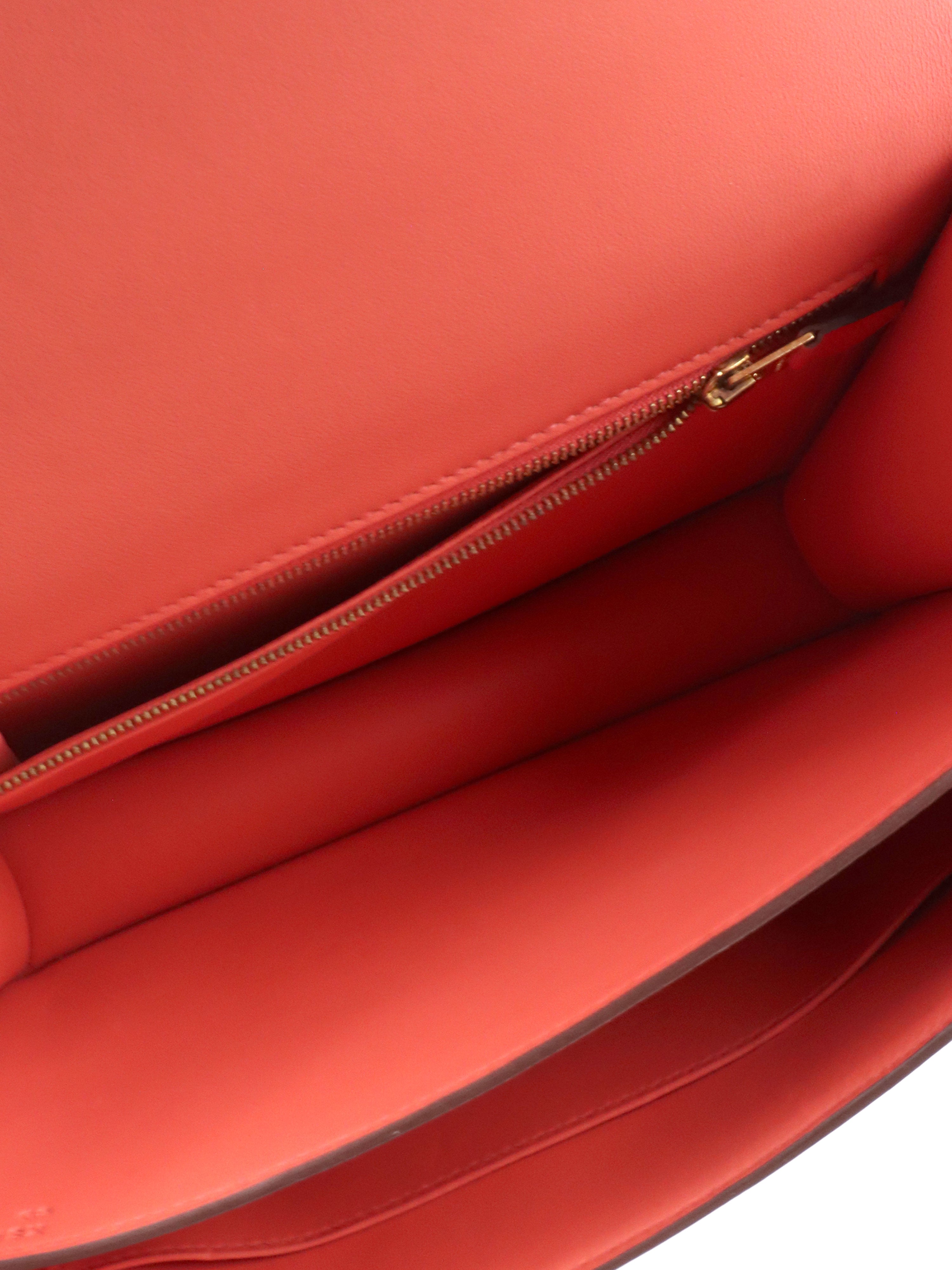 Hermes Rose Texas Epsom Constance 23 GHW  Stamp X.