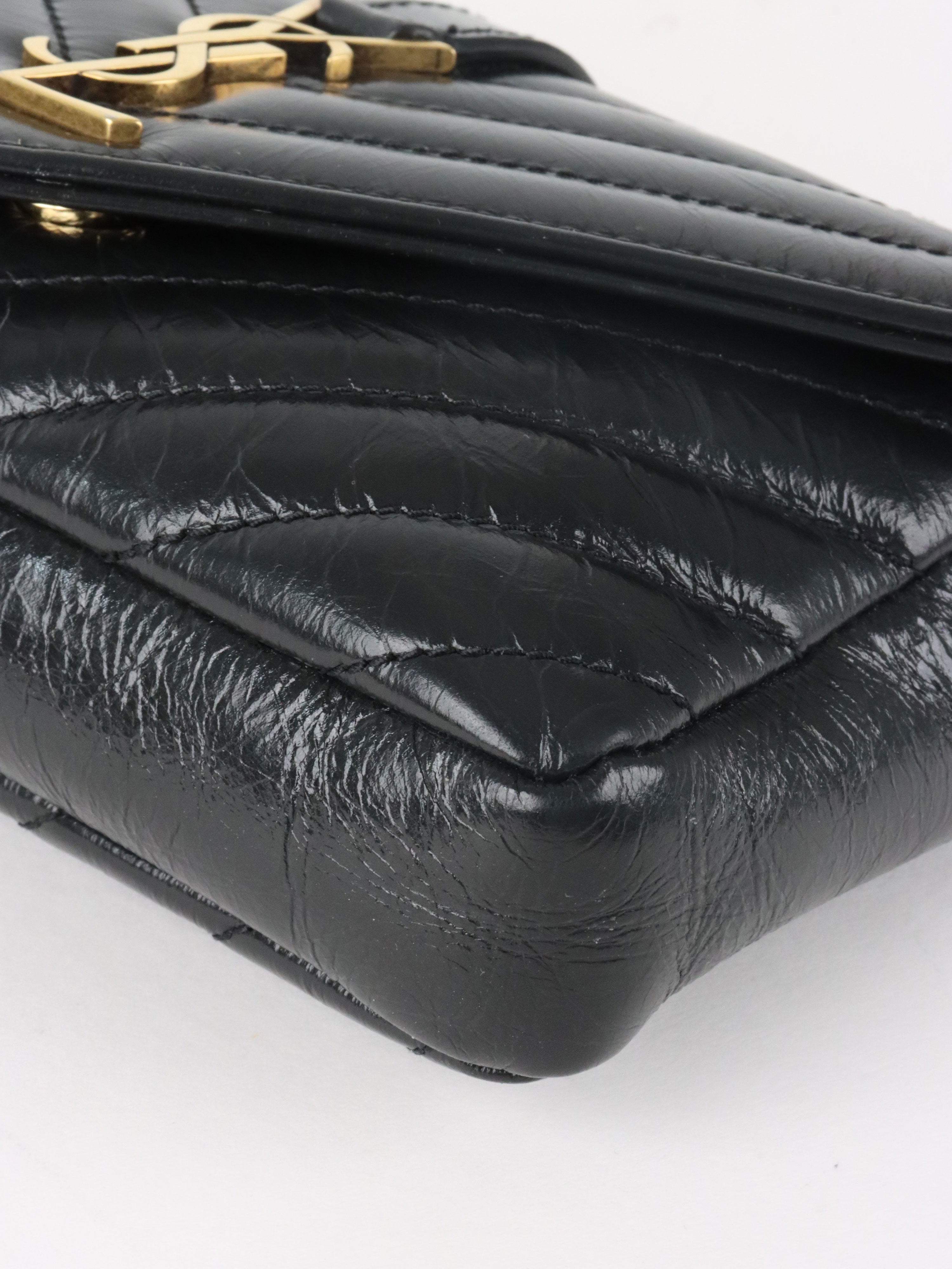 Saint Laurent Black College Mini Chain Bag