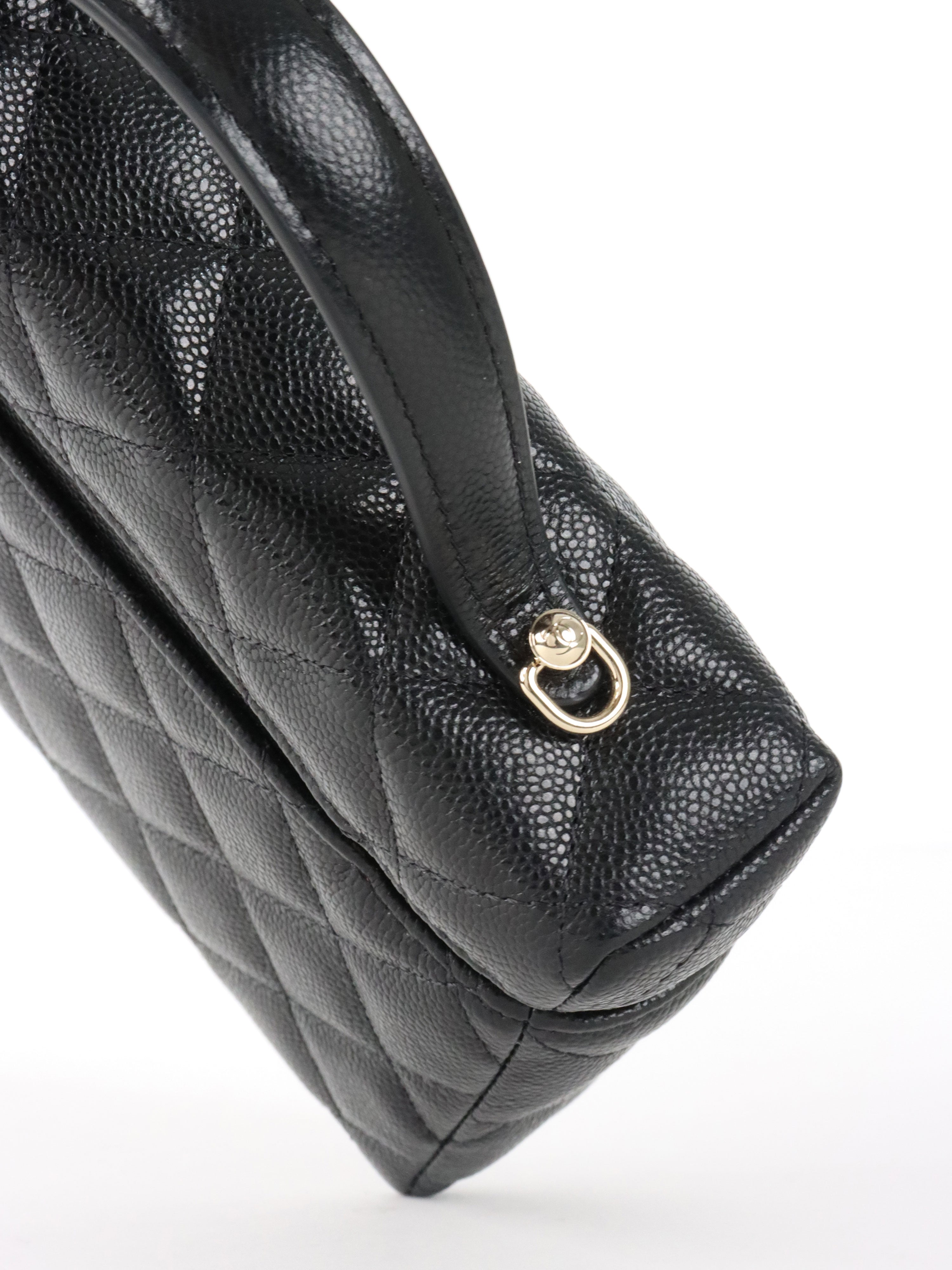 Chanel Black Caviar Classic Vanity With Chain