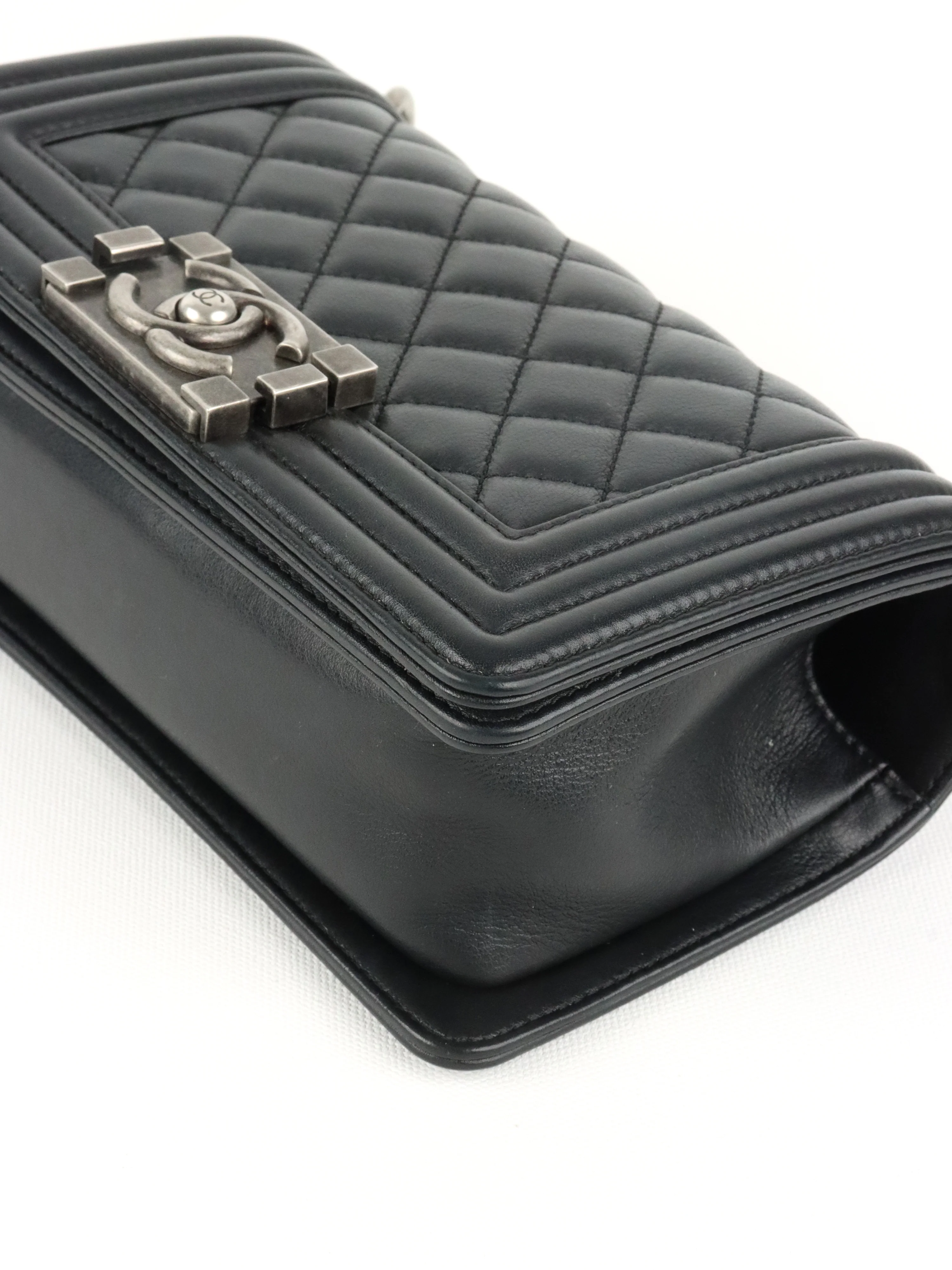 Chanel Small Black Lambskin Boy Bag