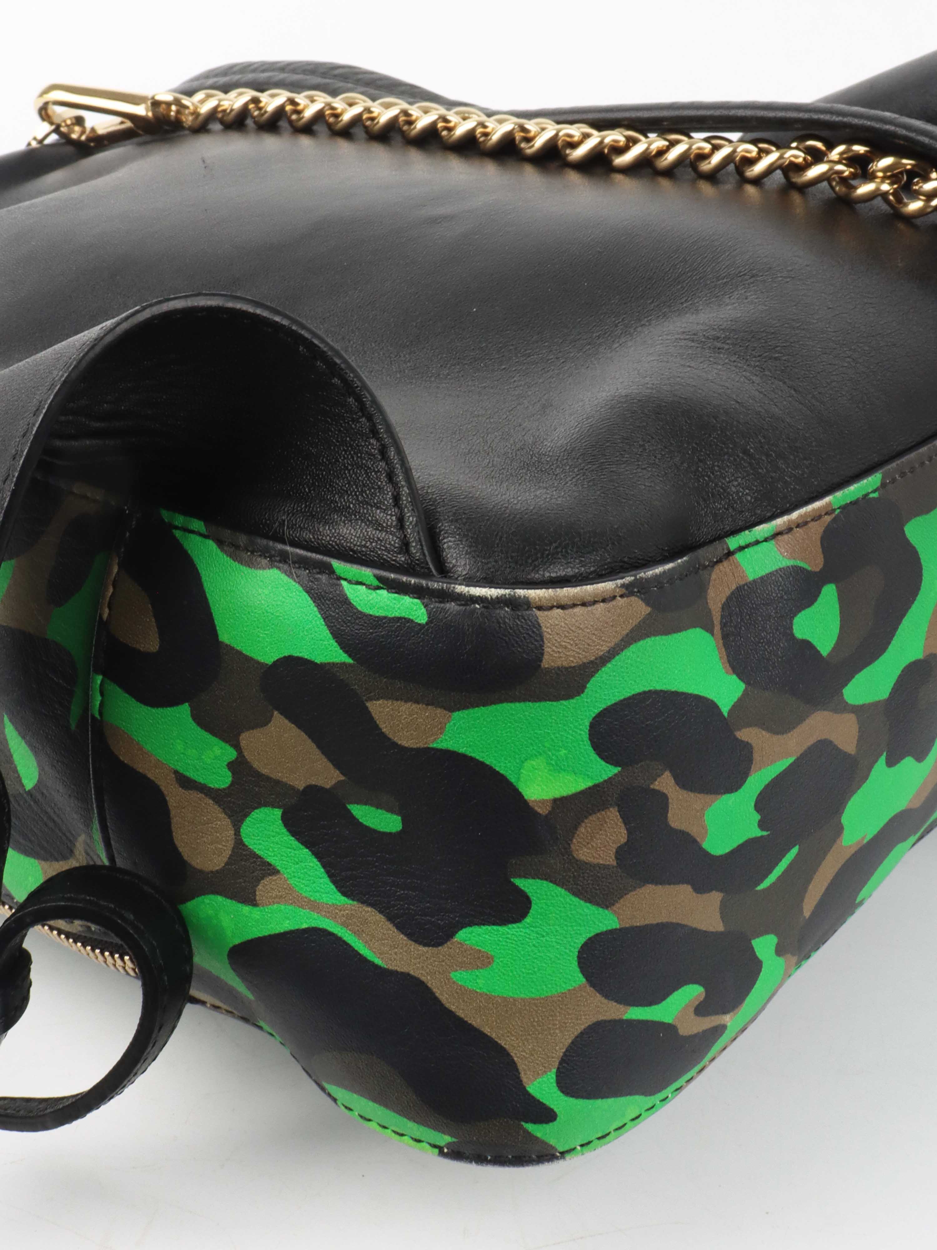 Versace Black and Green Medusa Backpack.
