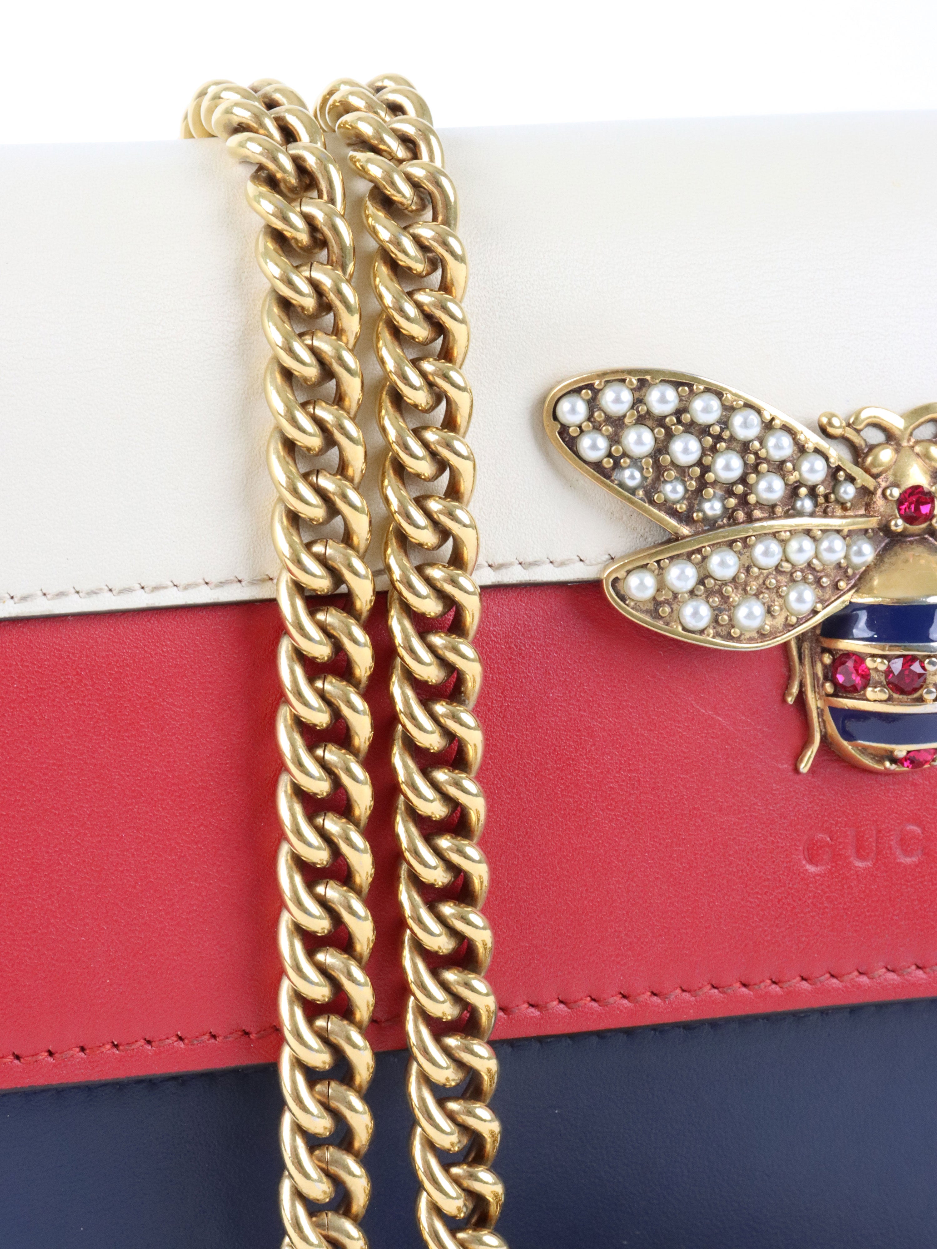 Gucci Tri-color Queen Margaret Wallet on Chain